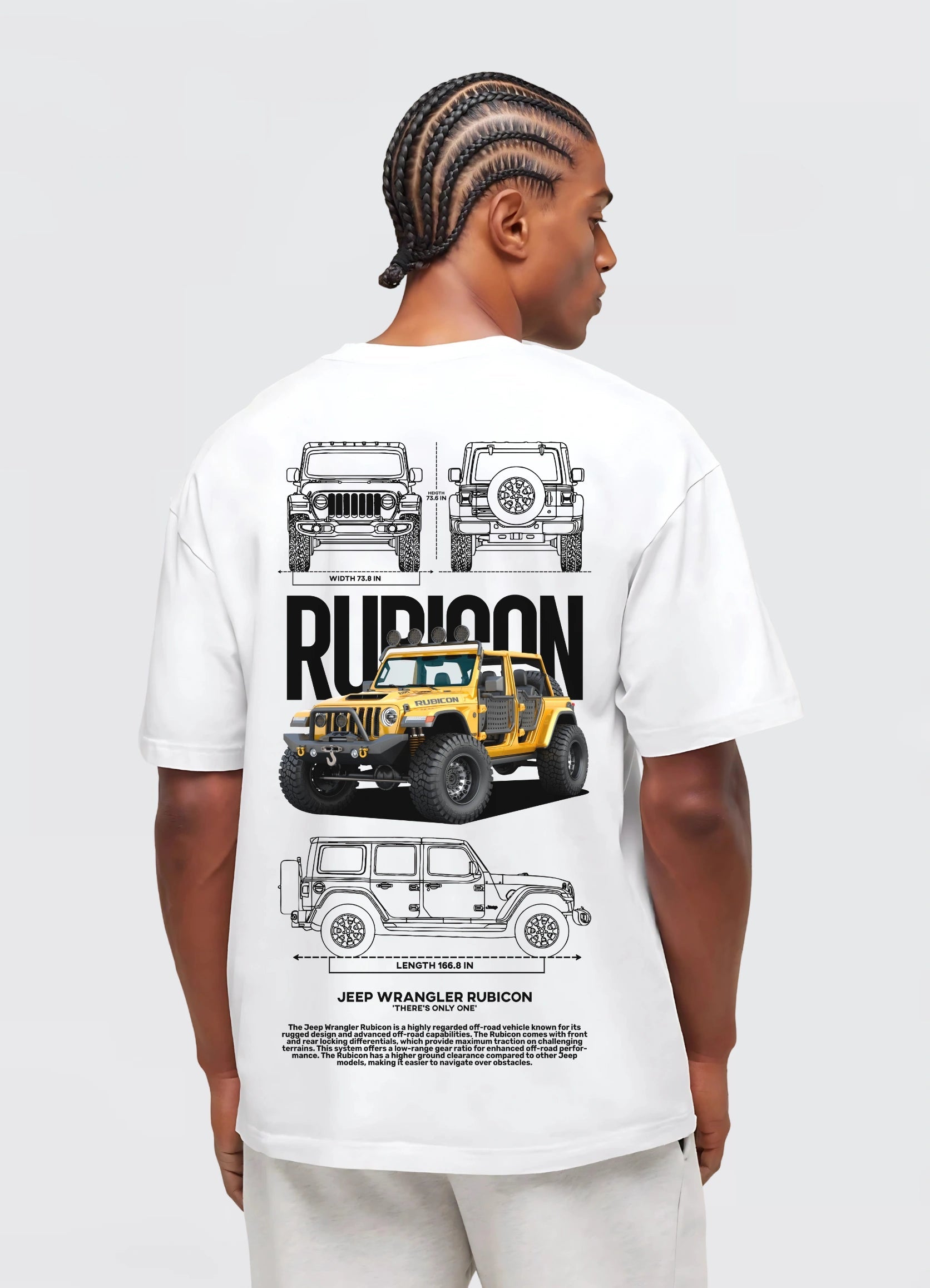 Jeep Rubicon Oversized T-shirt Off - white - Strells