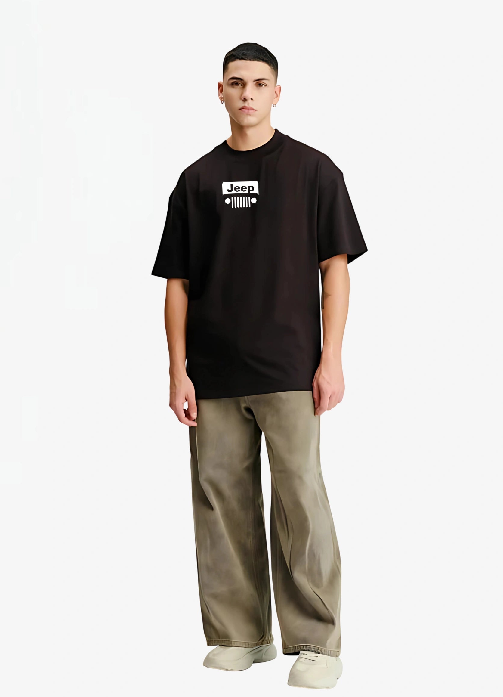 Jeep Wrangler Rubicon Oversized T-shirt Black - Strells