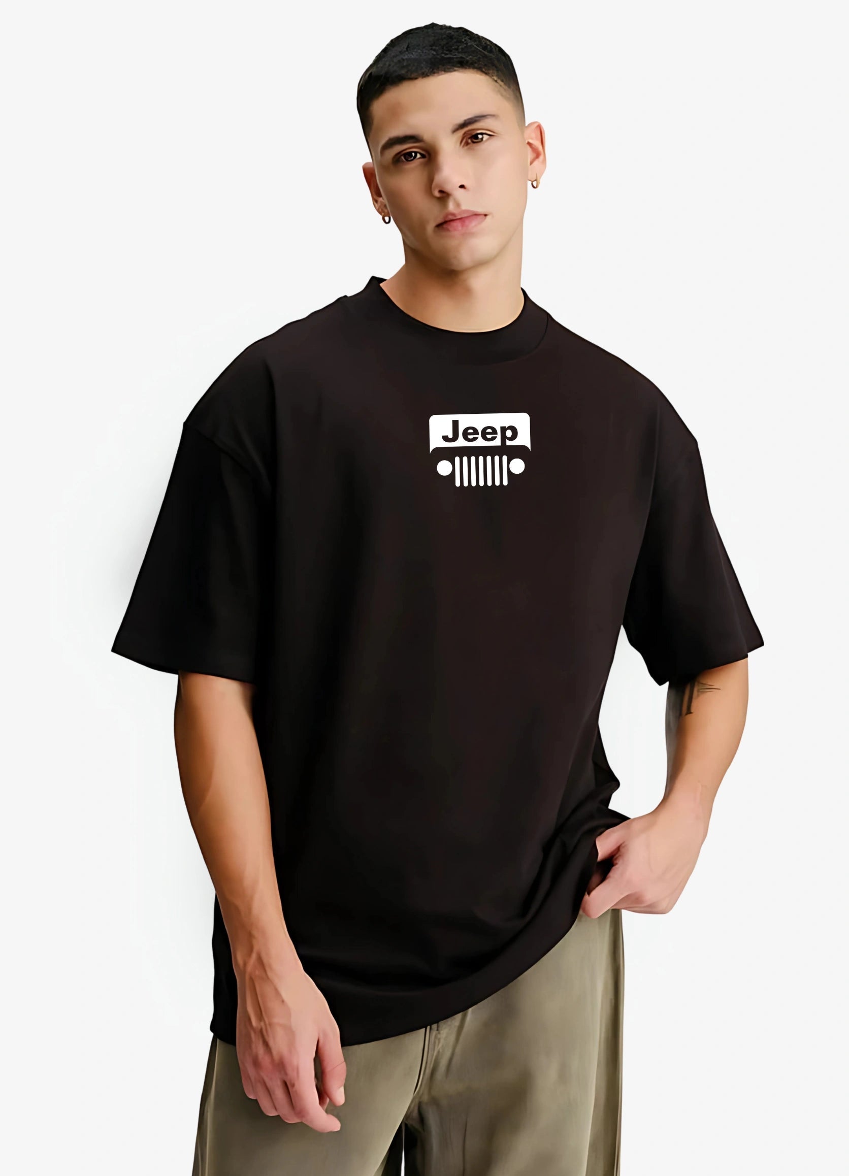 Jeep Wrangler Rubicon Oversized T-shirt Black - Strells
