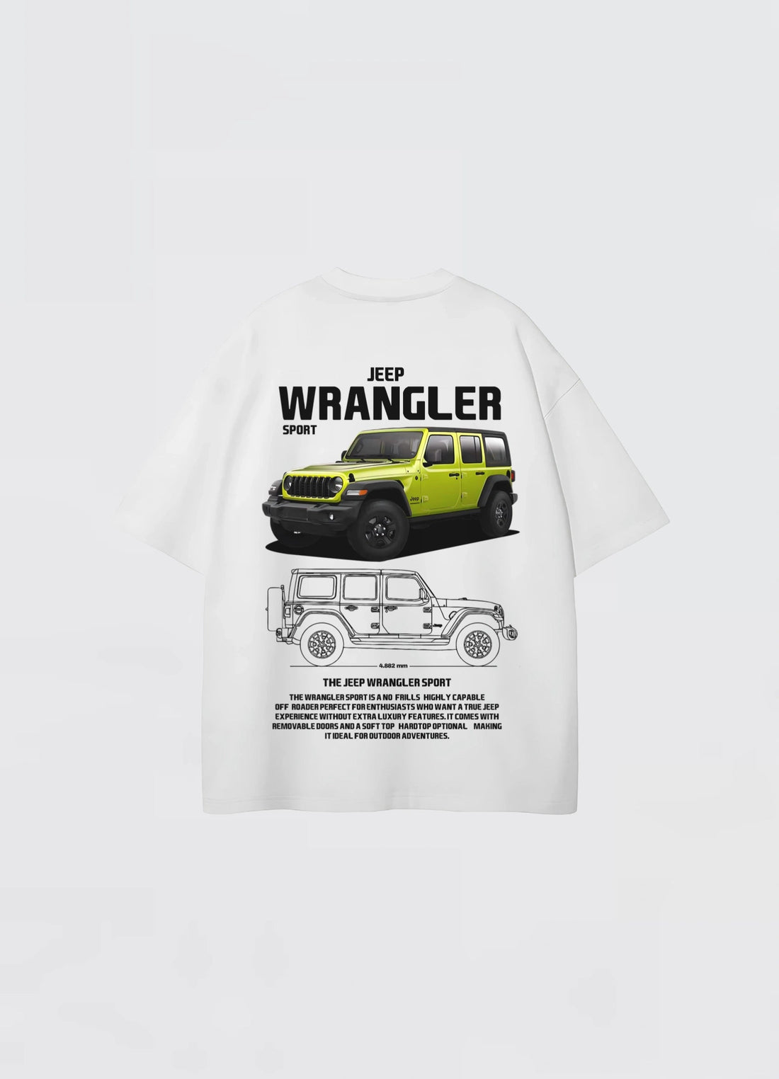 Jeep Wrangler Sport Oversized T-shirt Off - white - Strells