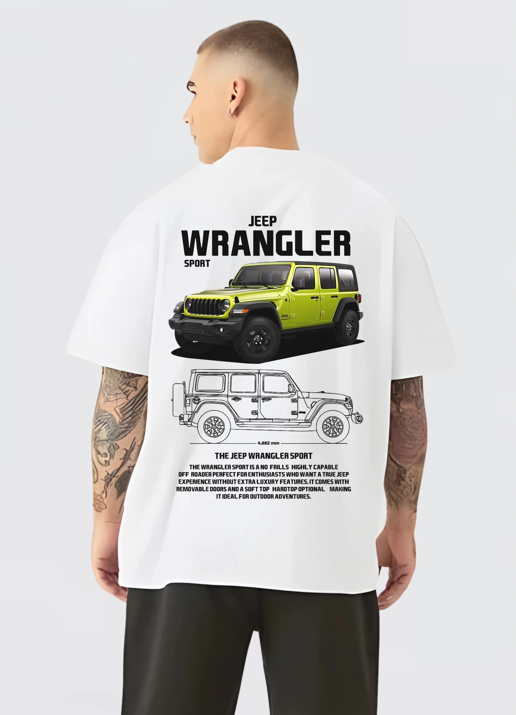 Jeep Wrangler Sport Oversized T-shirt Off - white - Strells