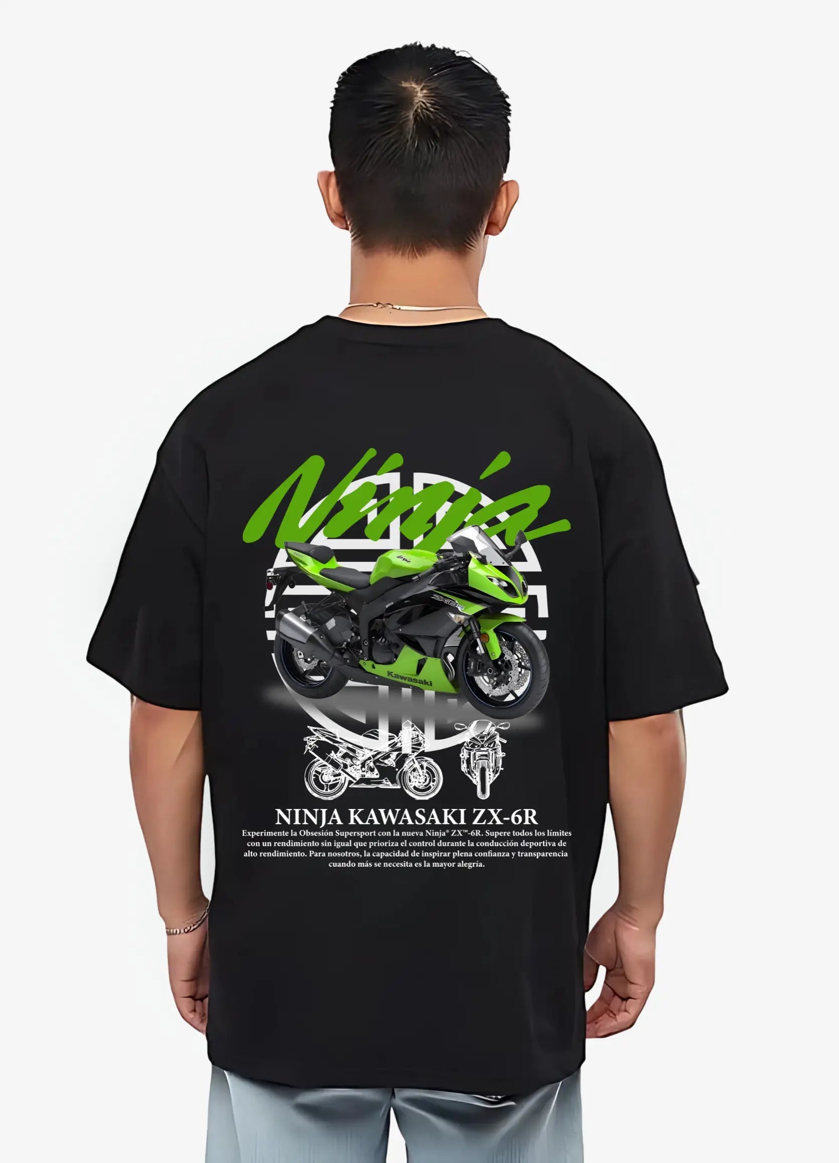 Kawasaki Ninja ZX 6 - R Oversized T-shirt Black - Strells