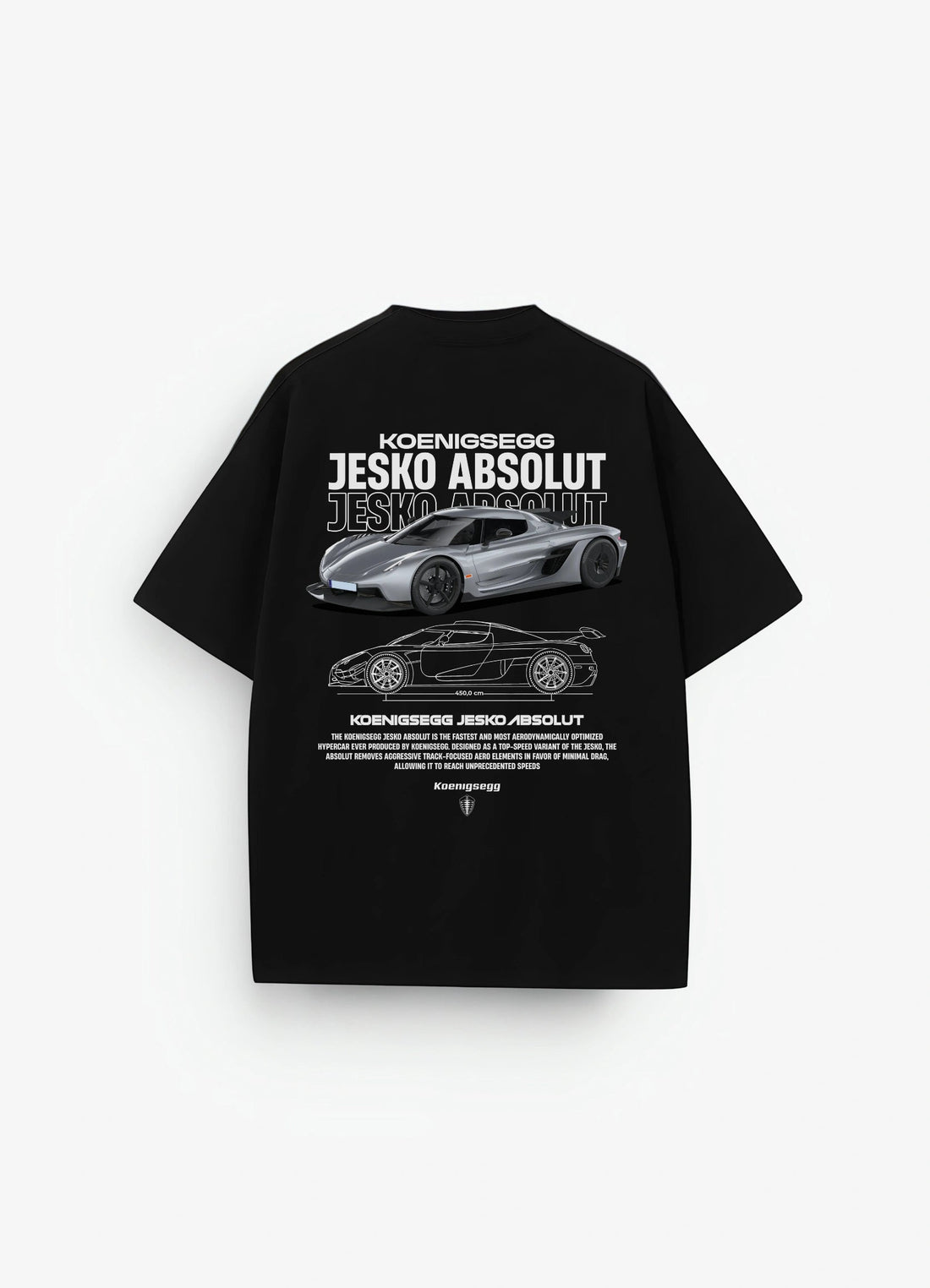 koenigsegg Jesko Absolut Oversized T-shirt Black - Strells