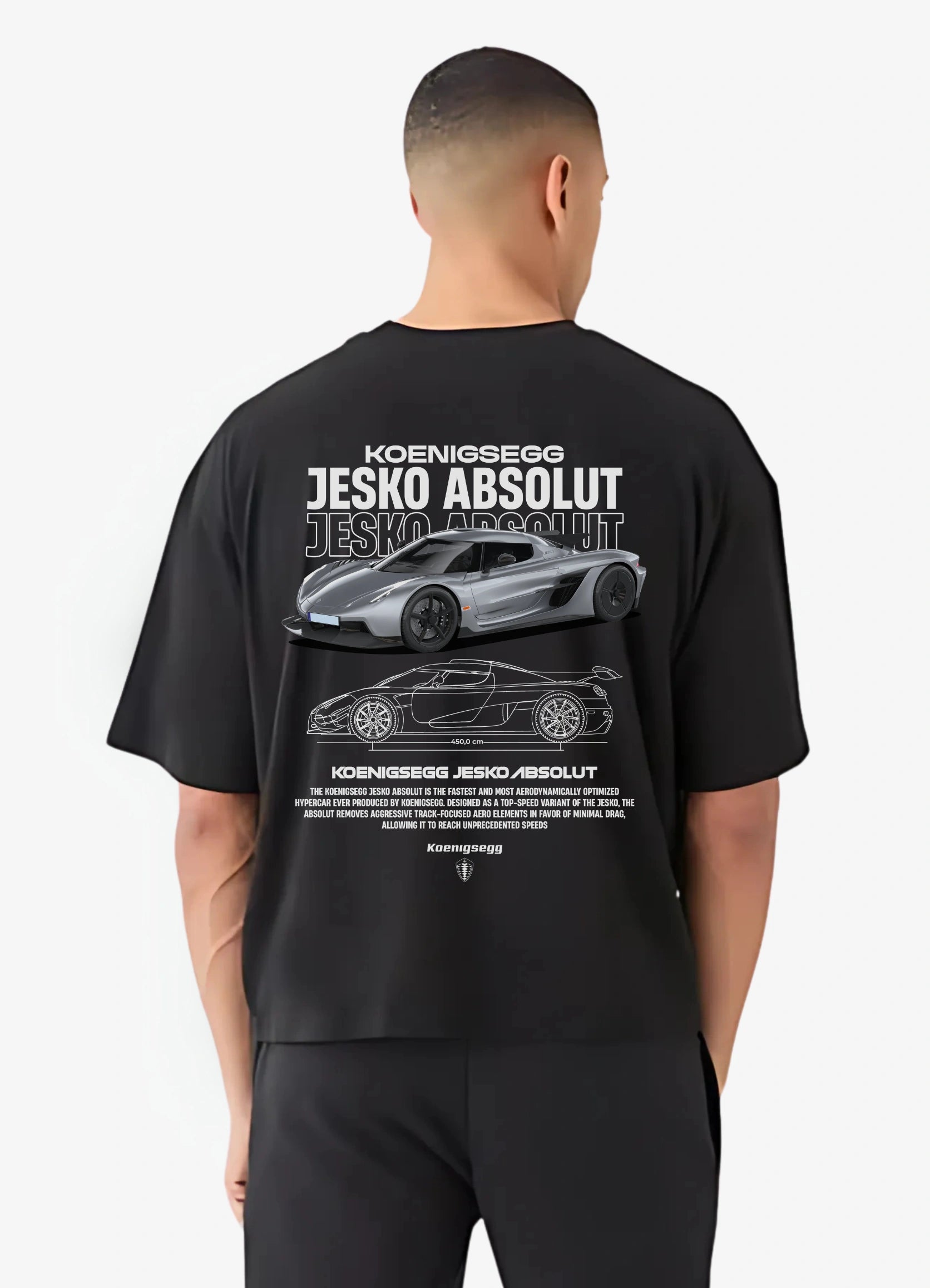 koenigsegg Jesko Absolut Oversized T-shirt Black - Strells