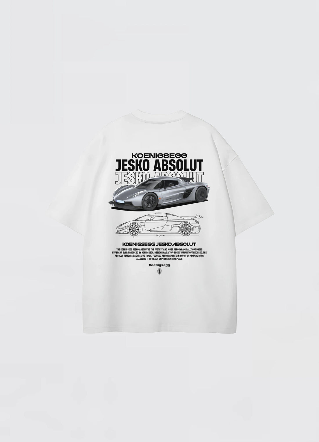 koenigsegg Jesko Absolut Oversized T-shirt Off - white - Strells