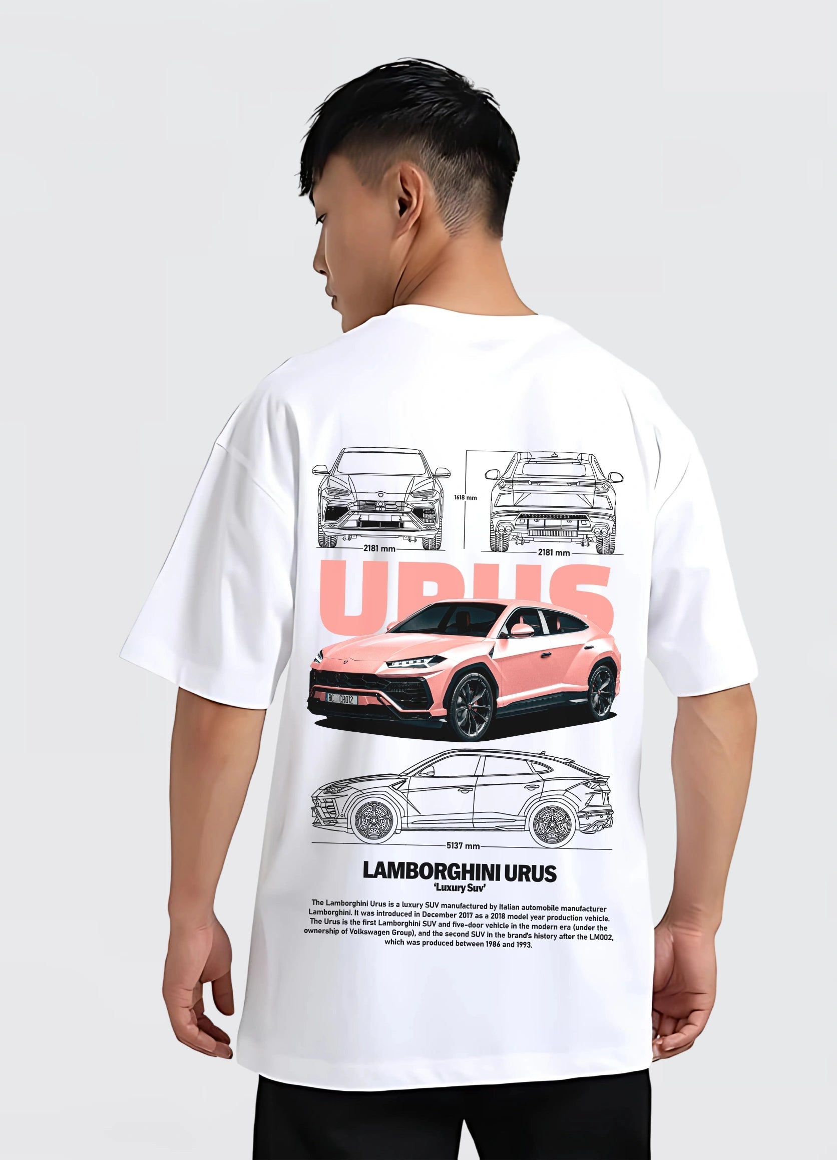 Lamborghini Urus Oversized T-shirt Off - white - Strells