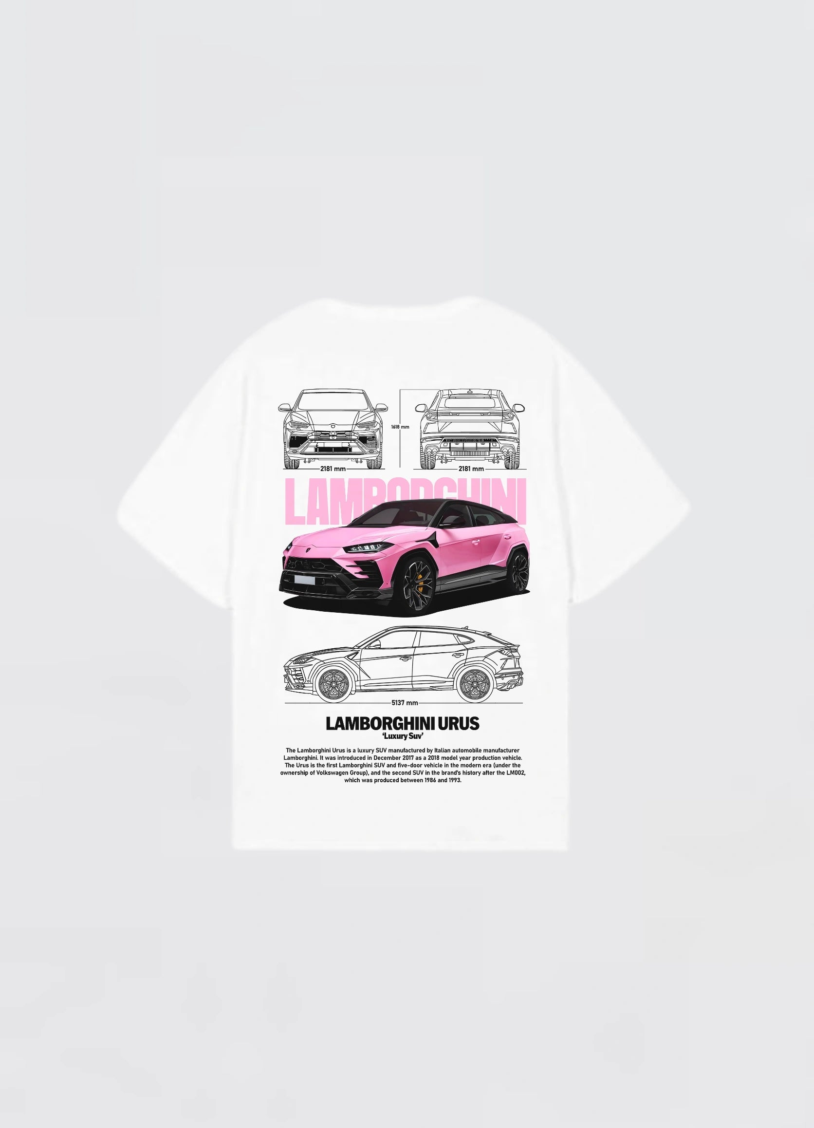 Lamborghini Urus Oversized T-shirt Off - white - Strells