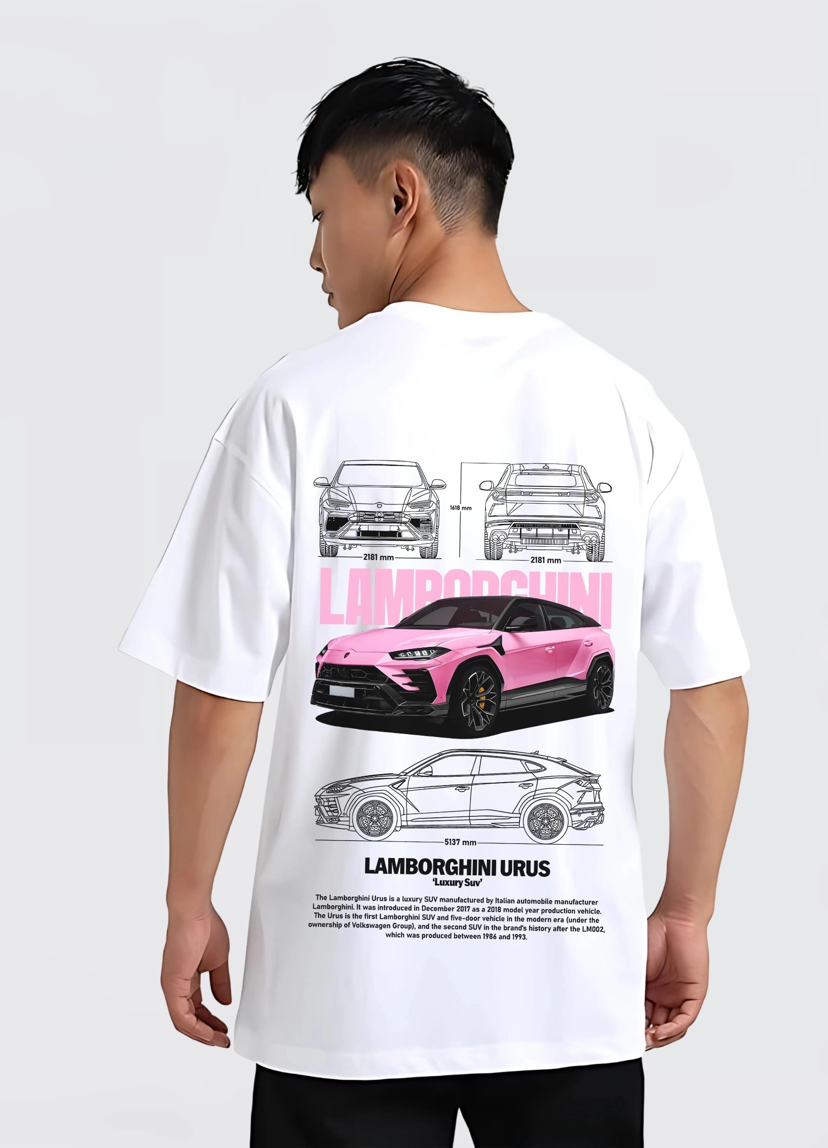Lamborghini Urus Oversized T-shirt Off - white - Strells