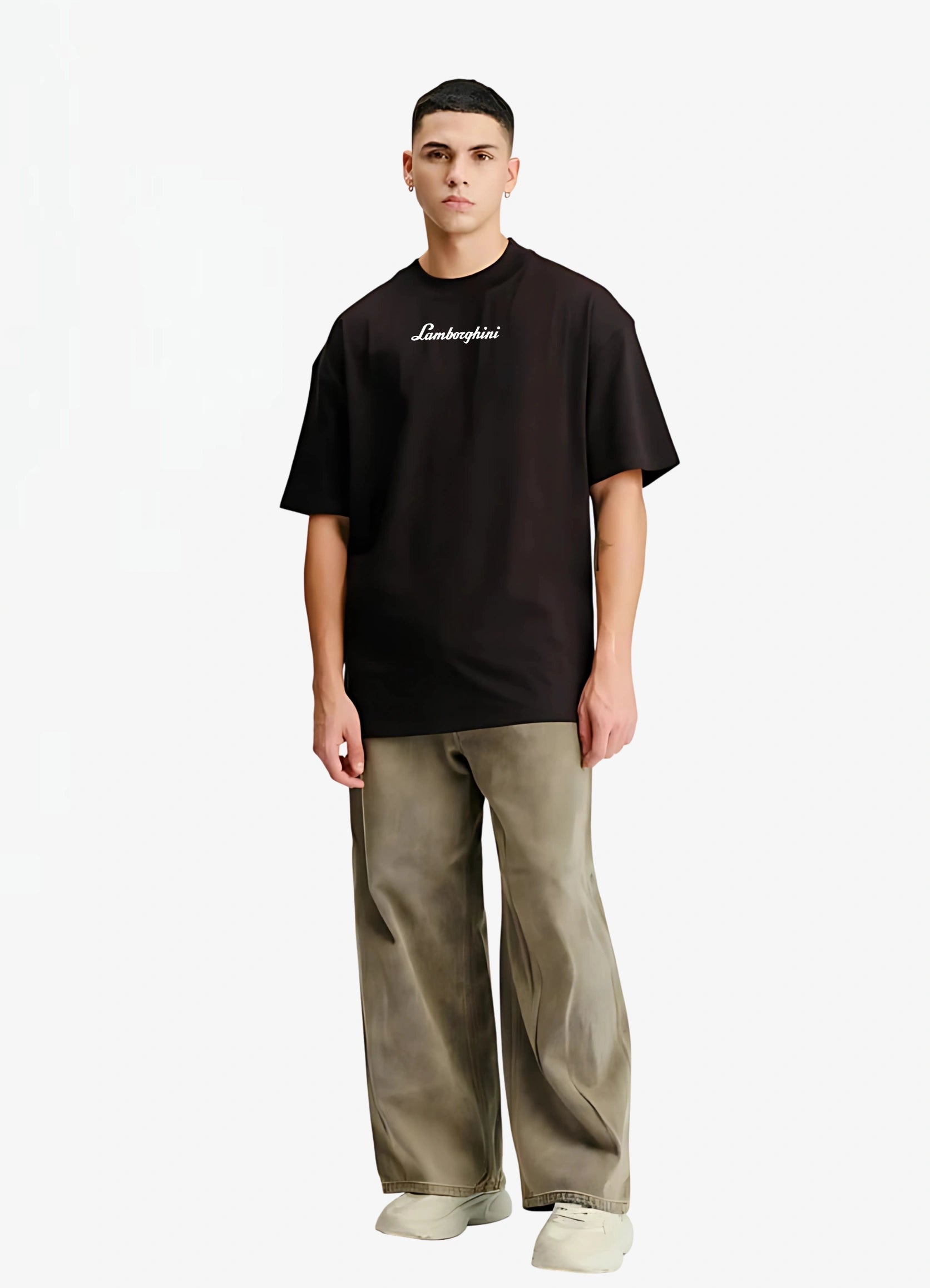 Lamborghini Urus SUV Oversized T-shirt Black - Strells