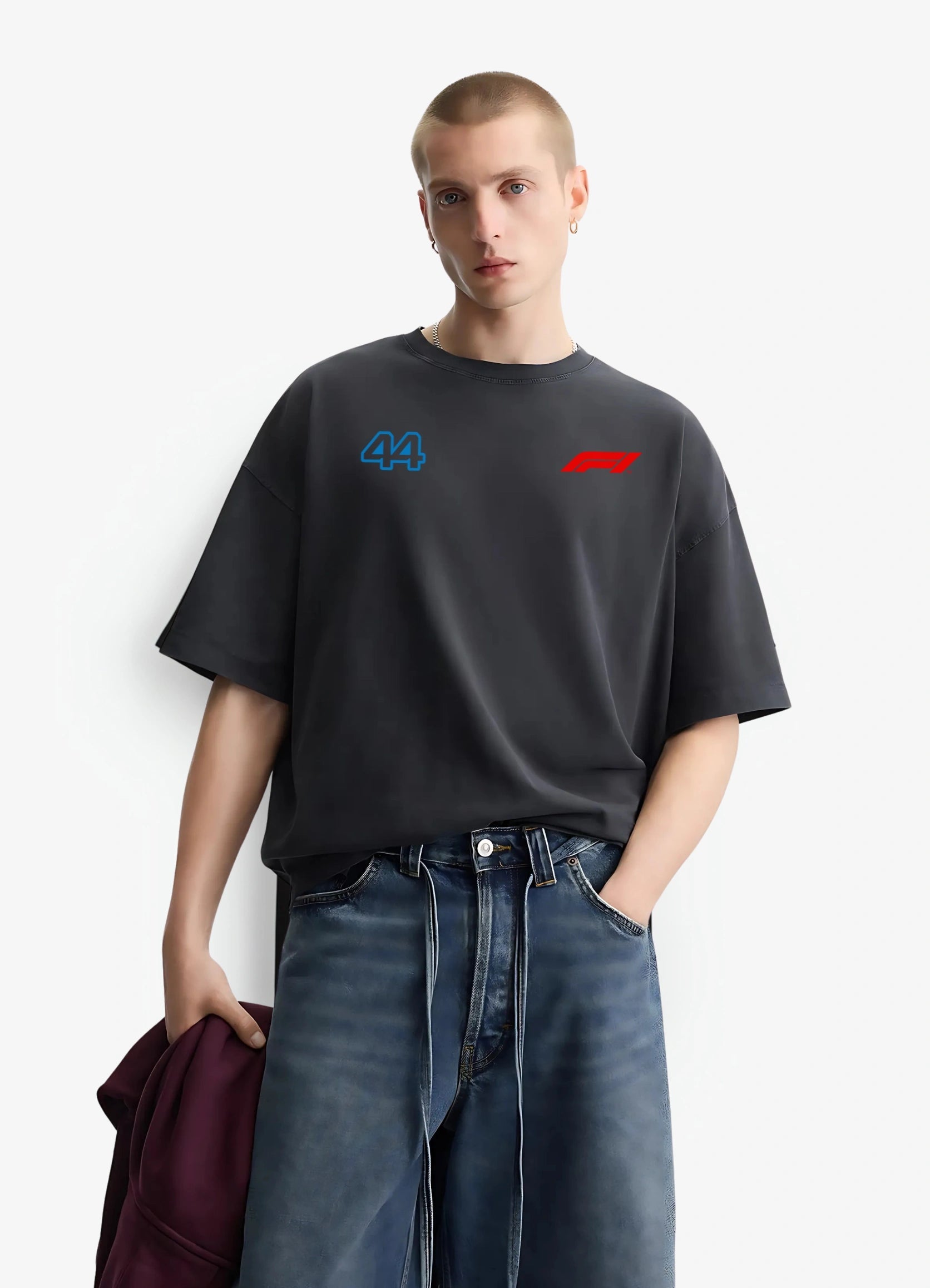 Lewis Hamilton F1 Oversized T-shirt Black - Strells