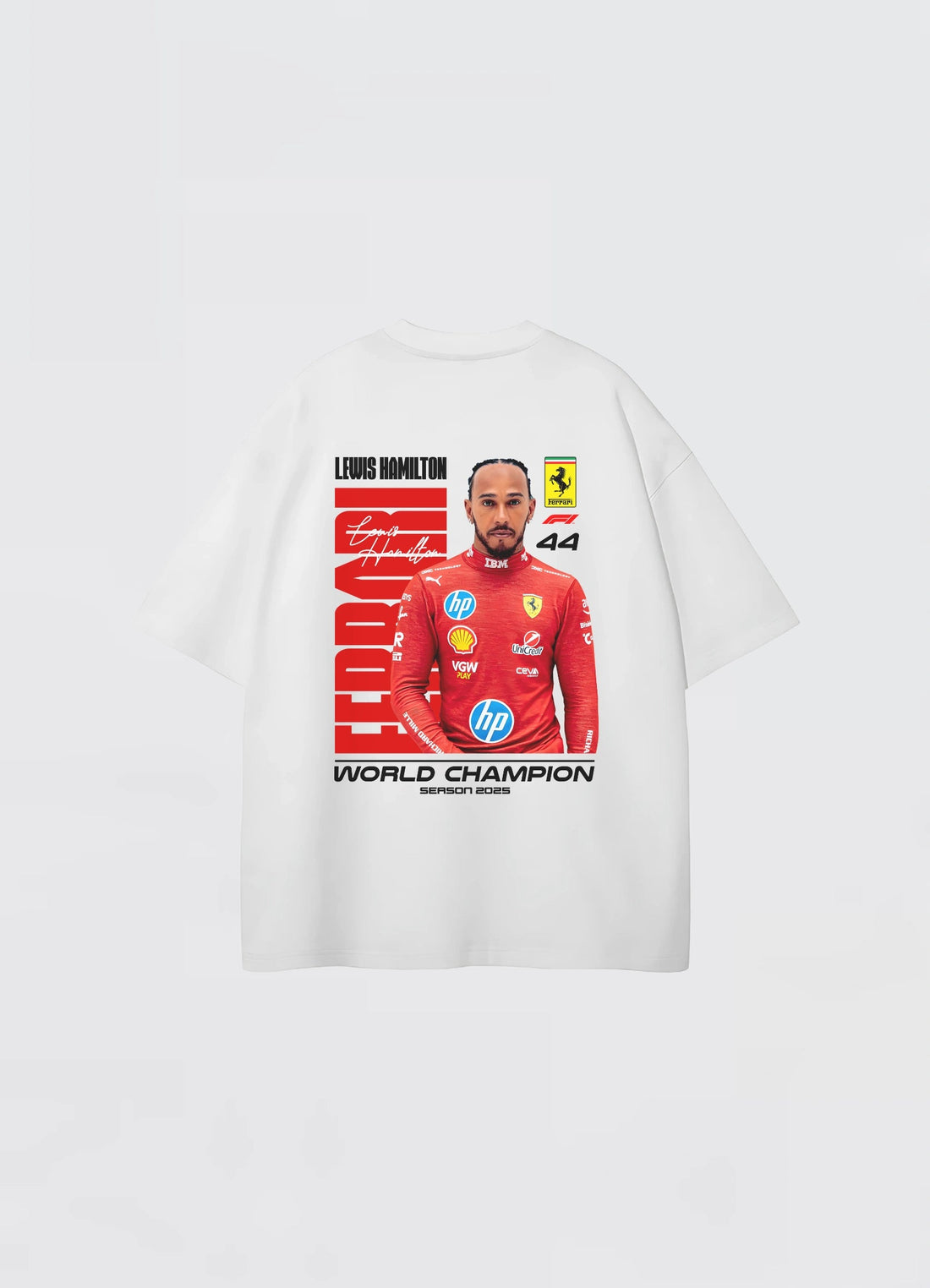 Lewis Hamilton F1 Oversized T-shirt Off - white - Strells