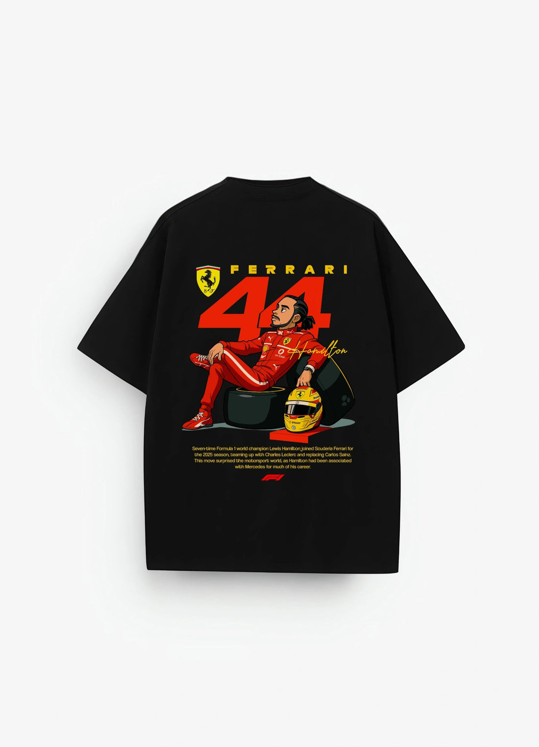 Lewis Hamilton Oversized T-shirt Black - Strells