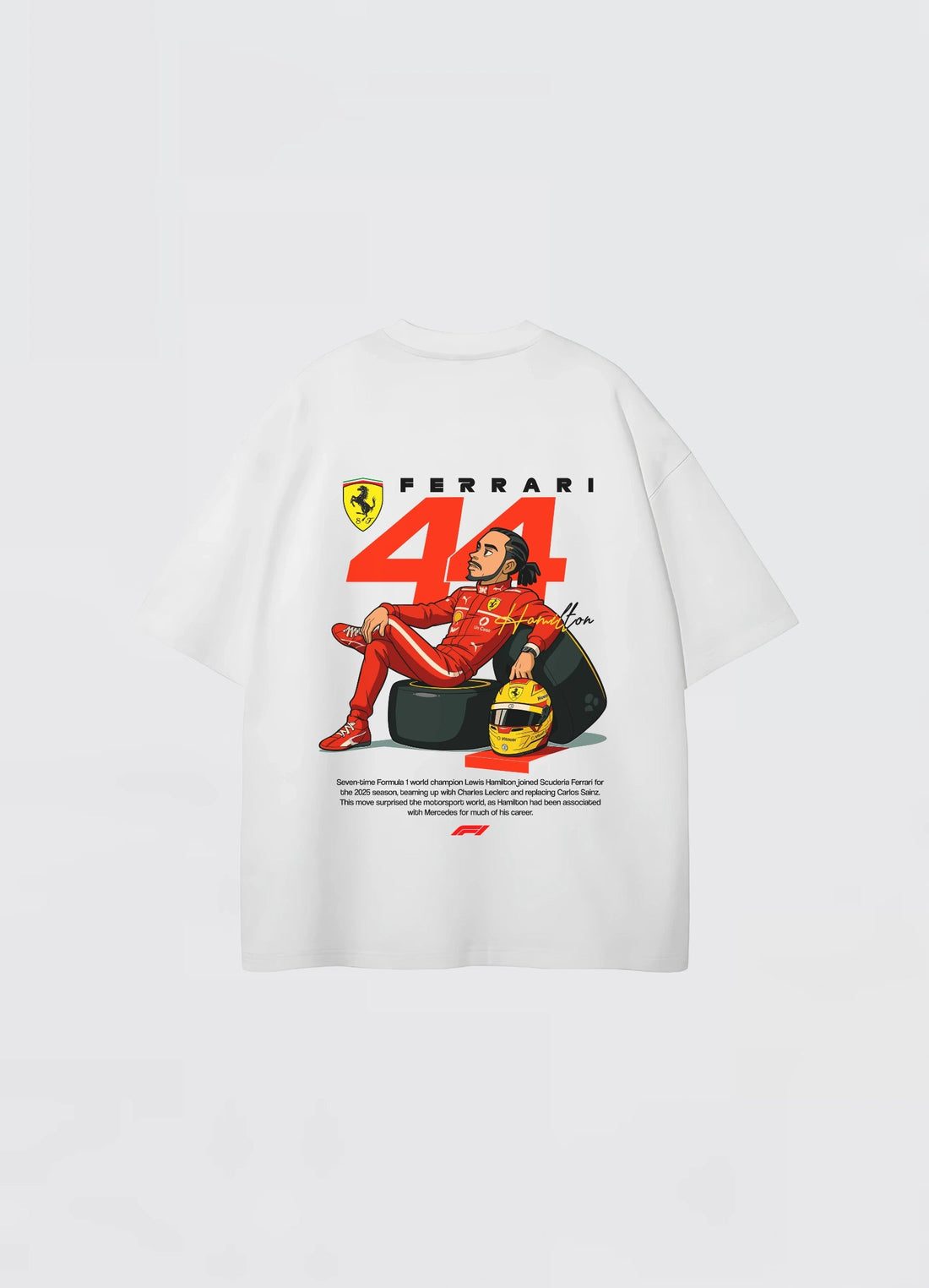 Lewis Hamilton Oversized T-shirt White - Strells