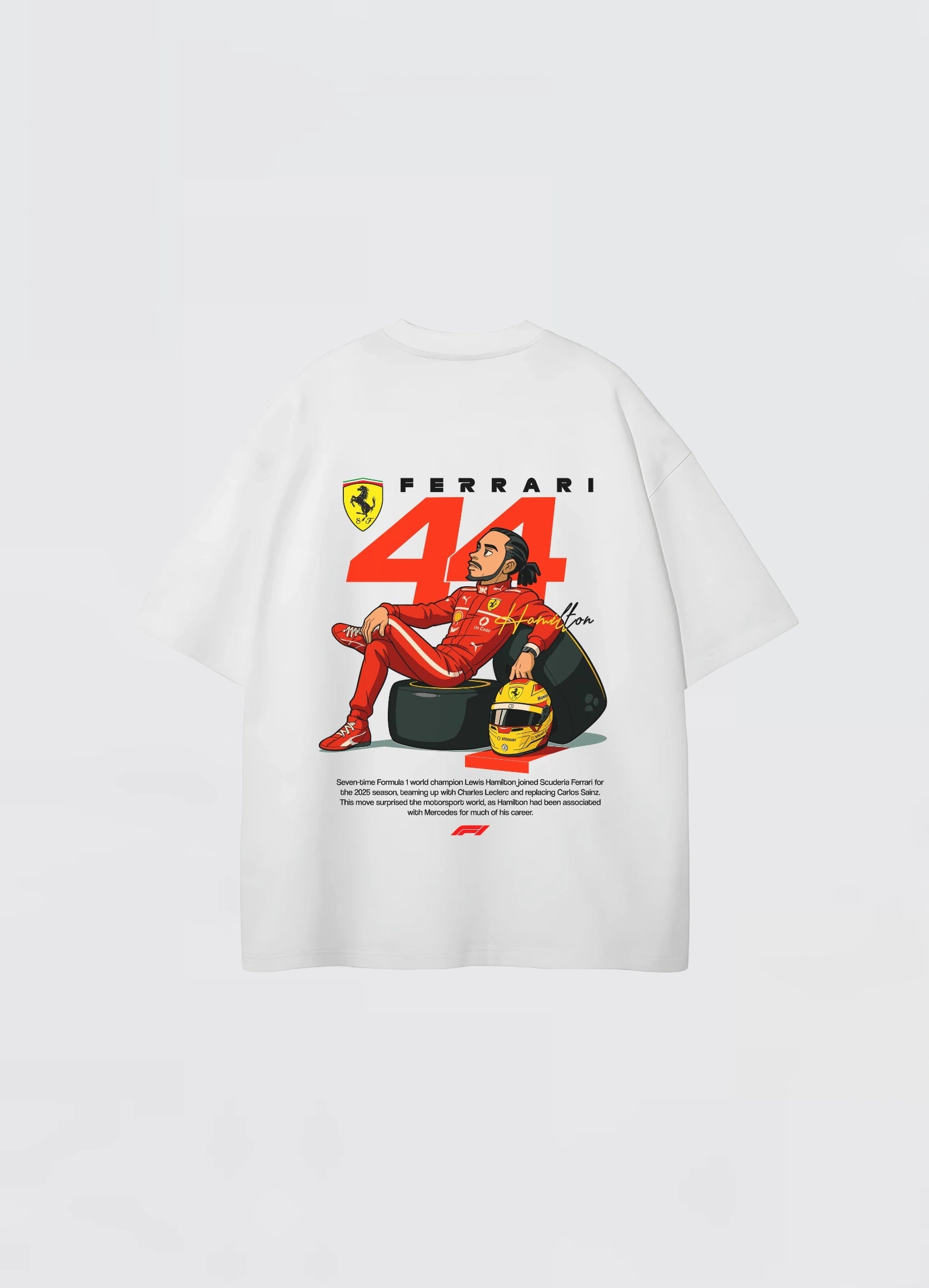Lewis Hamilton Oversized T-shirt White - Strells