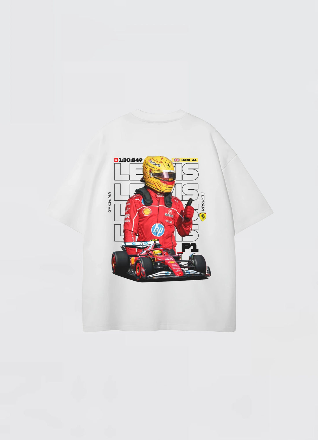 Lewis Hamilton Oversized T-shirt White - Strells