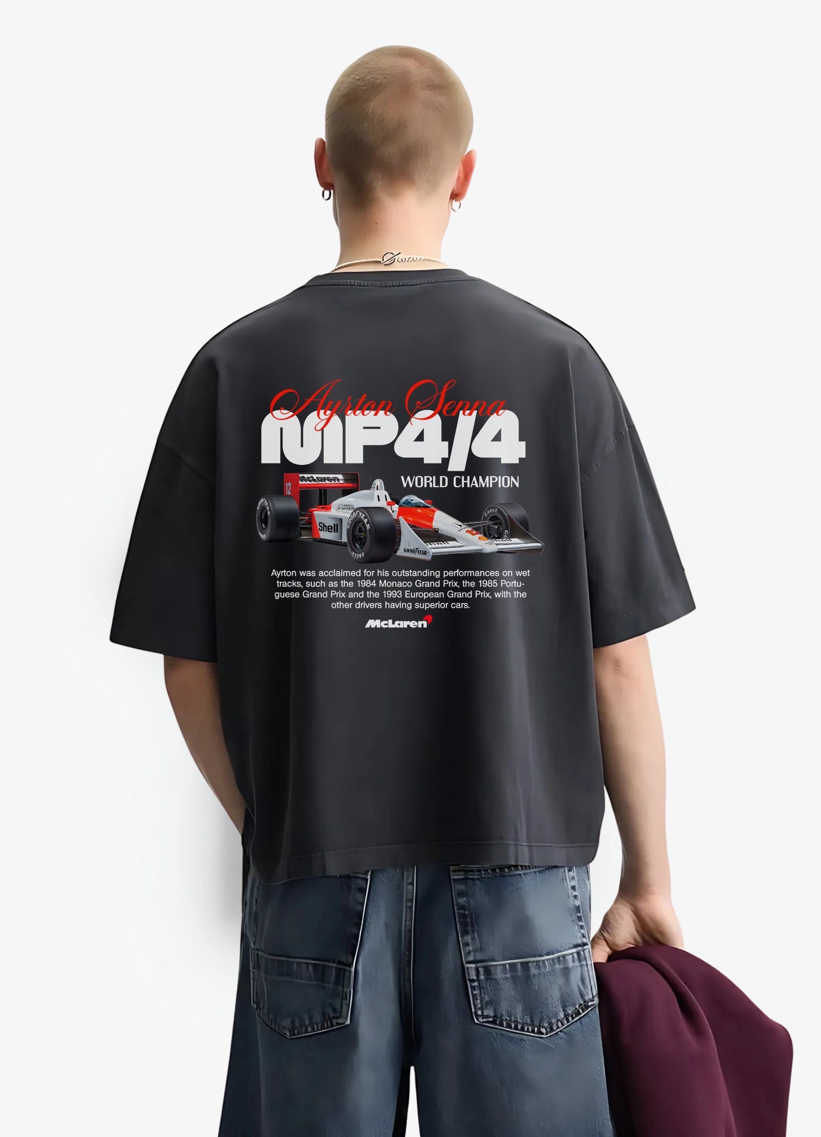 Maclaren Mp4/4 Oversized T-shirt Black - Strells