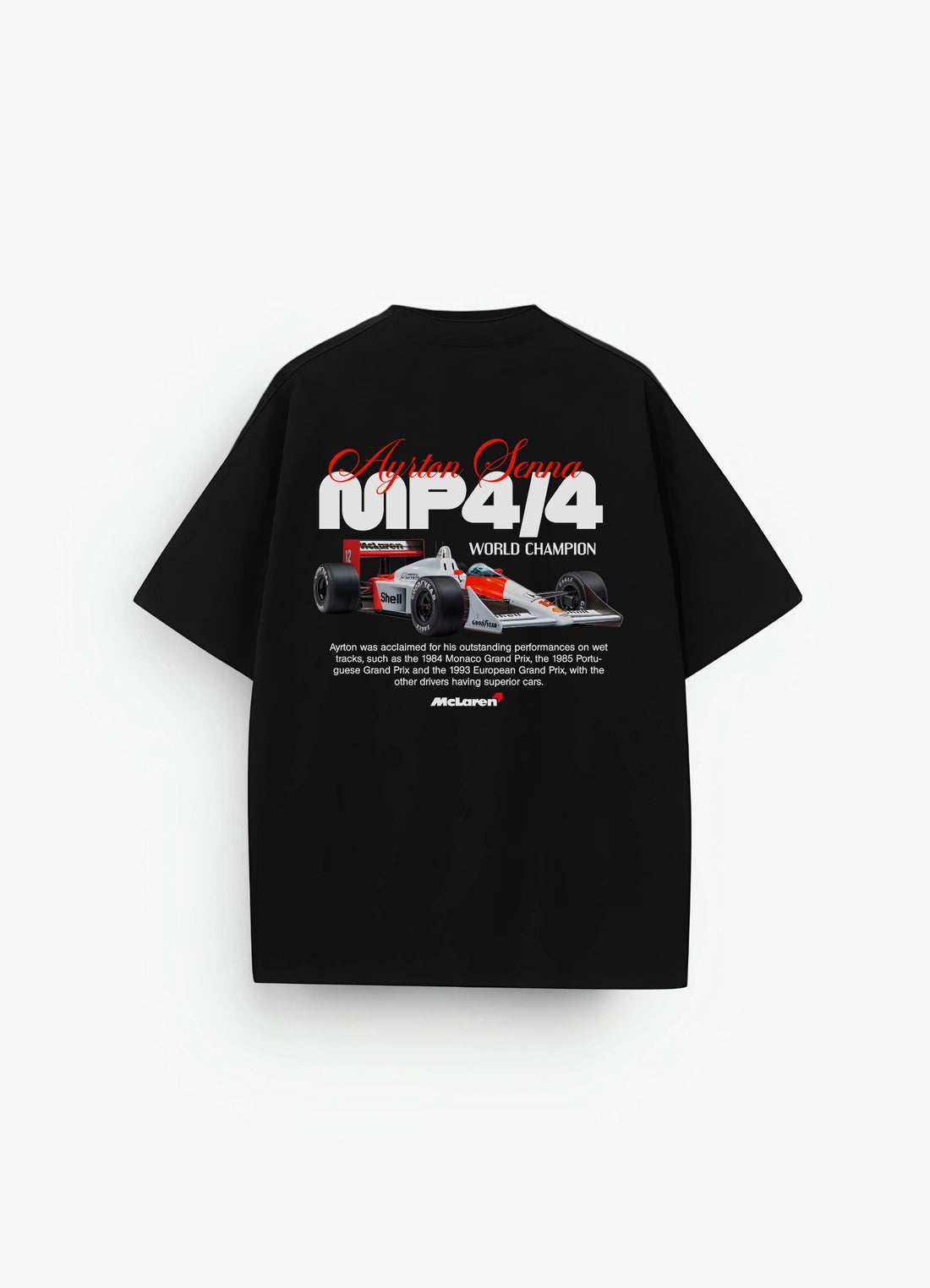 Maclaren Mp4/4 Oversized T-shirt Black - Strells