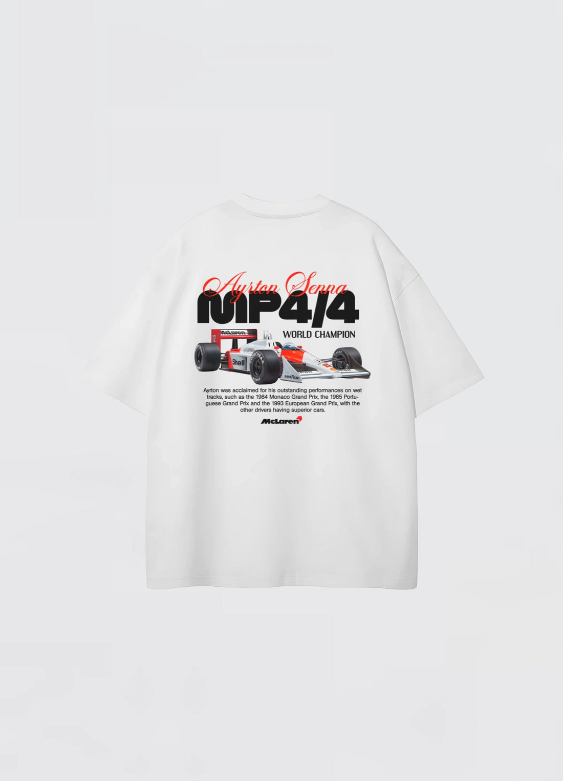 Maclaren Mp4/4 Oversized T-shirt White - Strells