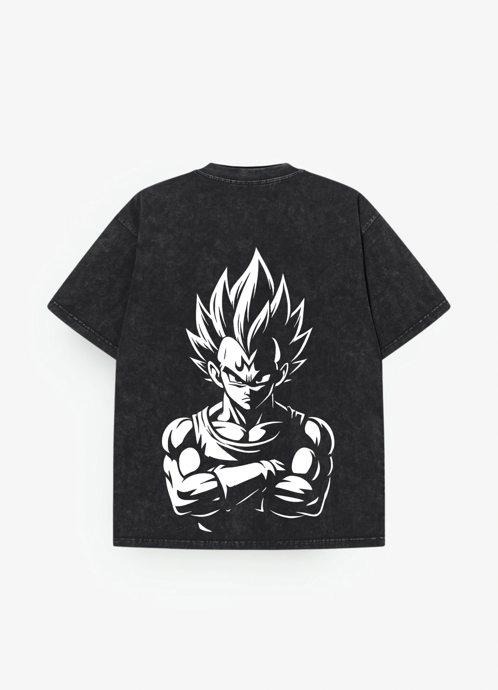 Majin Vegeta Oversized Acid Washed T-shirt - Strells