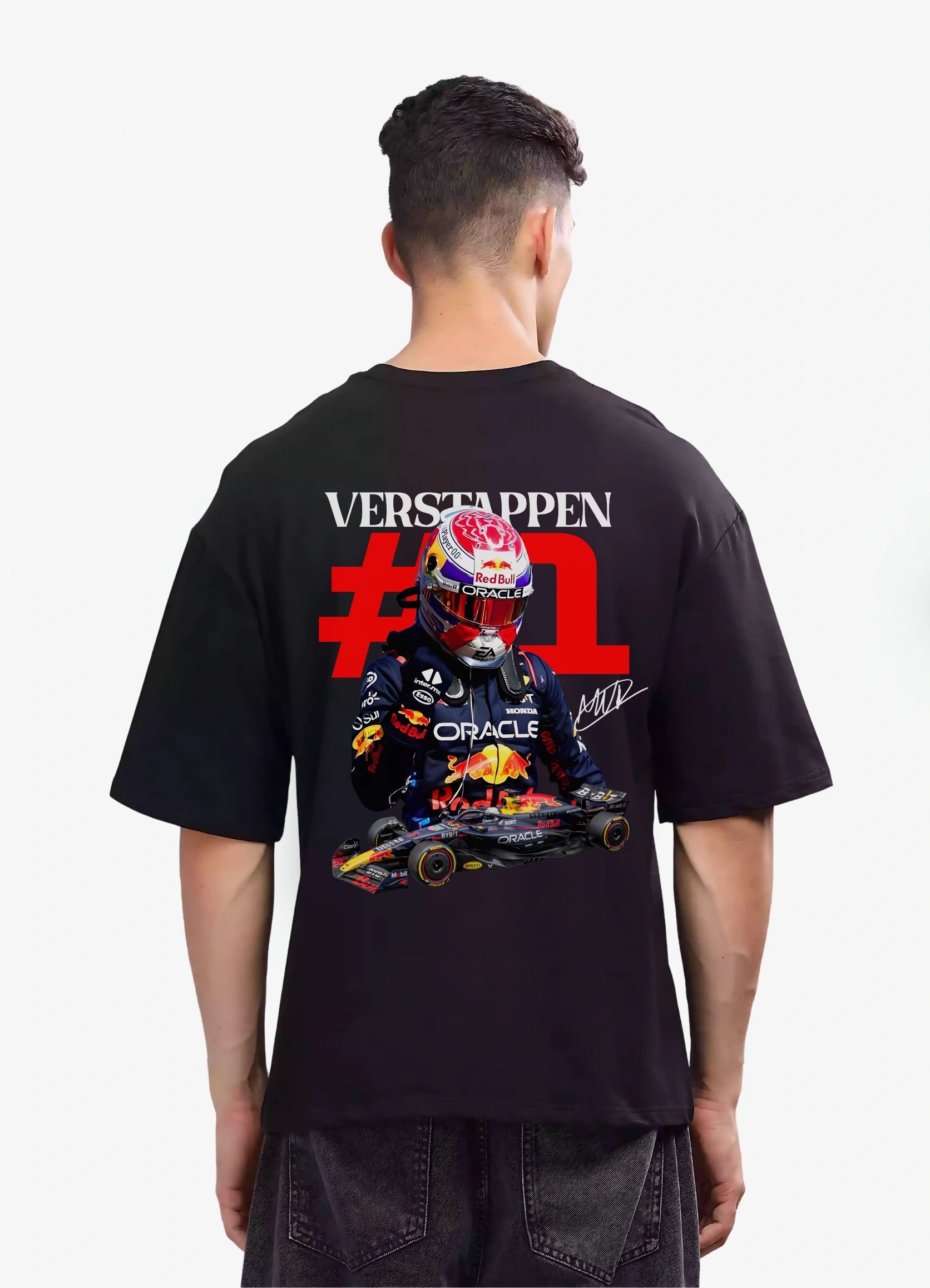 Max Verstappen Oversized T-shirt Black - Strells