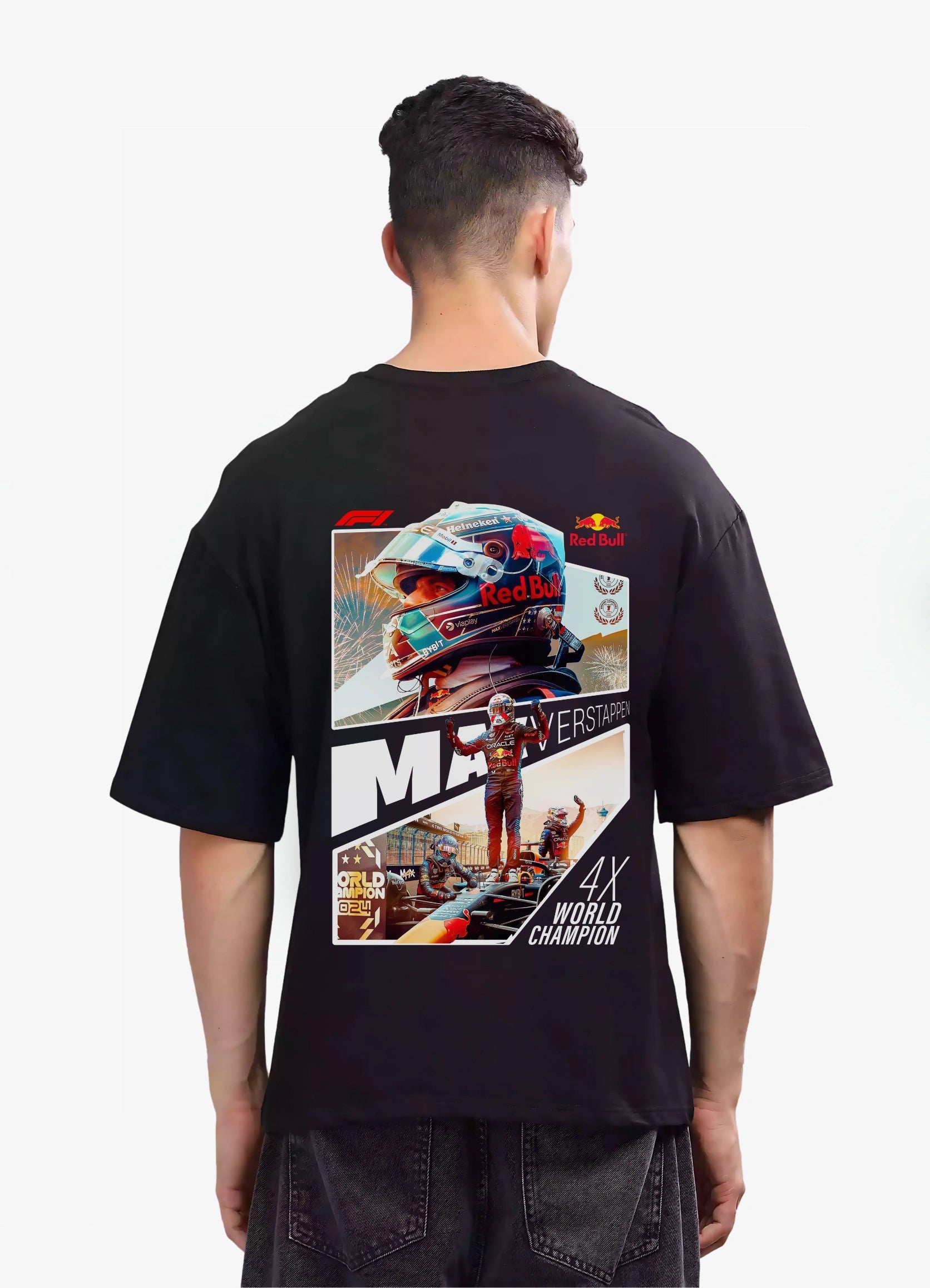 Max Verstappen Oversized T-shirt Black - Strells