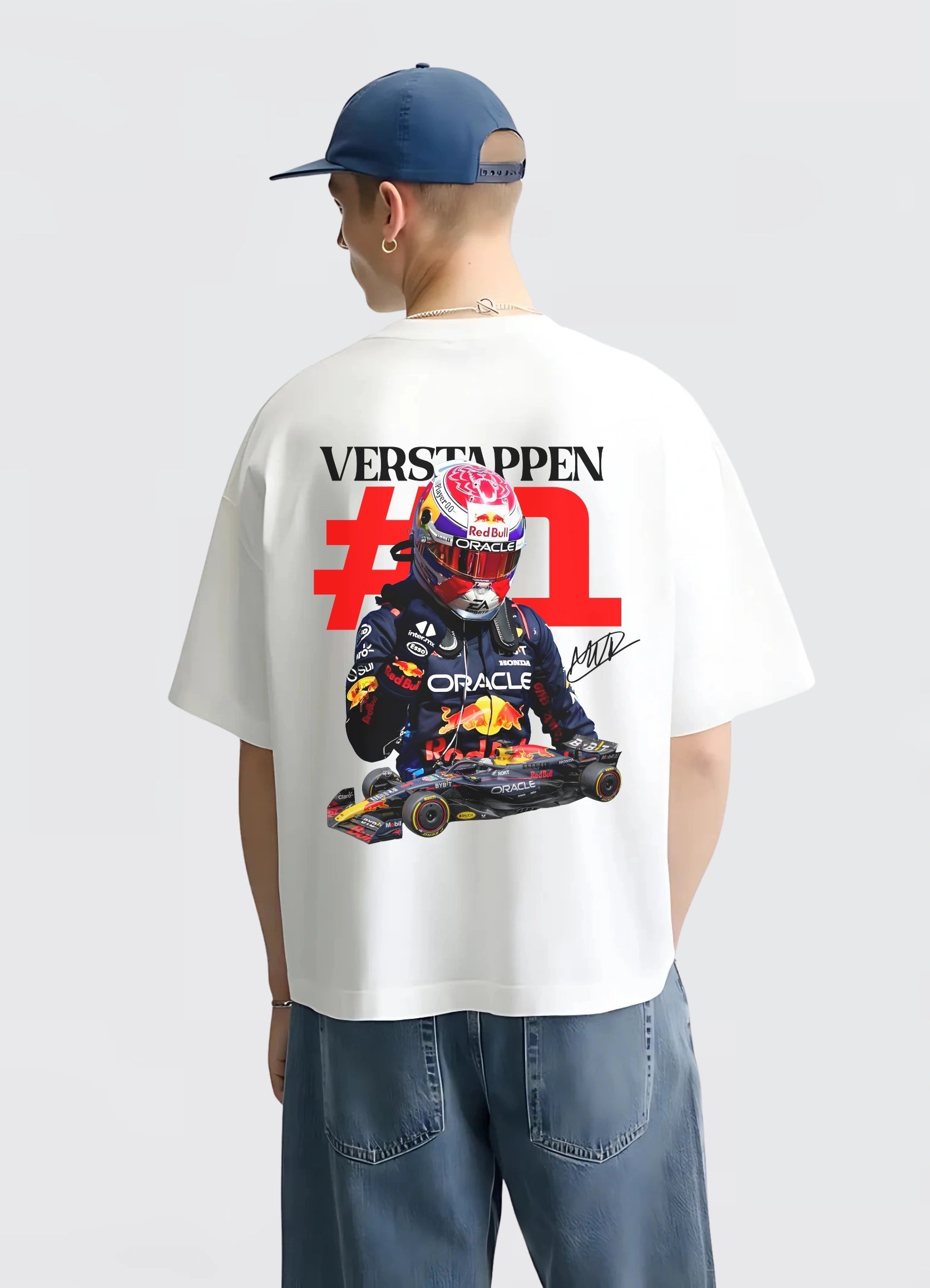 Max Verstappen Oversized T-shirt White - Strells