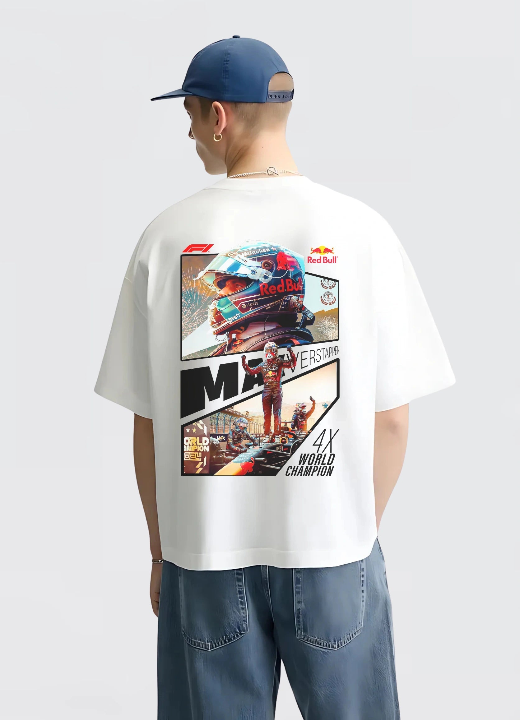 Max Verstappen Oversized T-shirt White - Strells