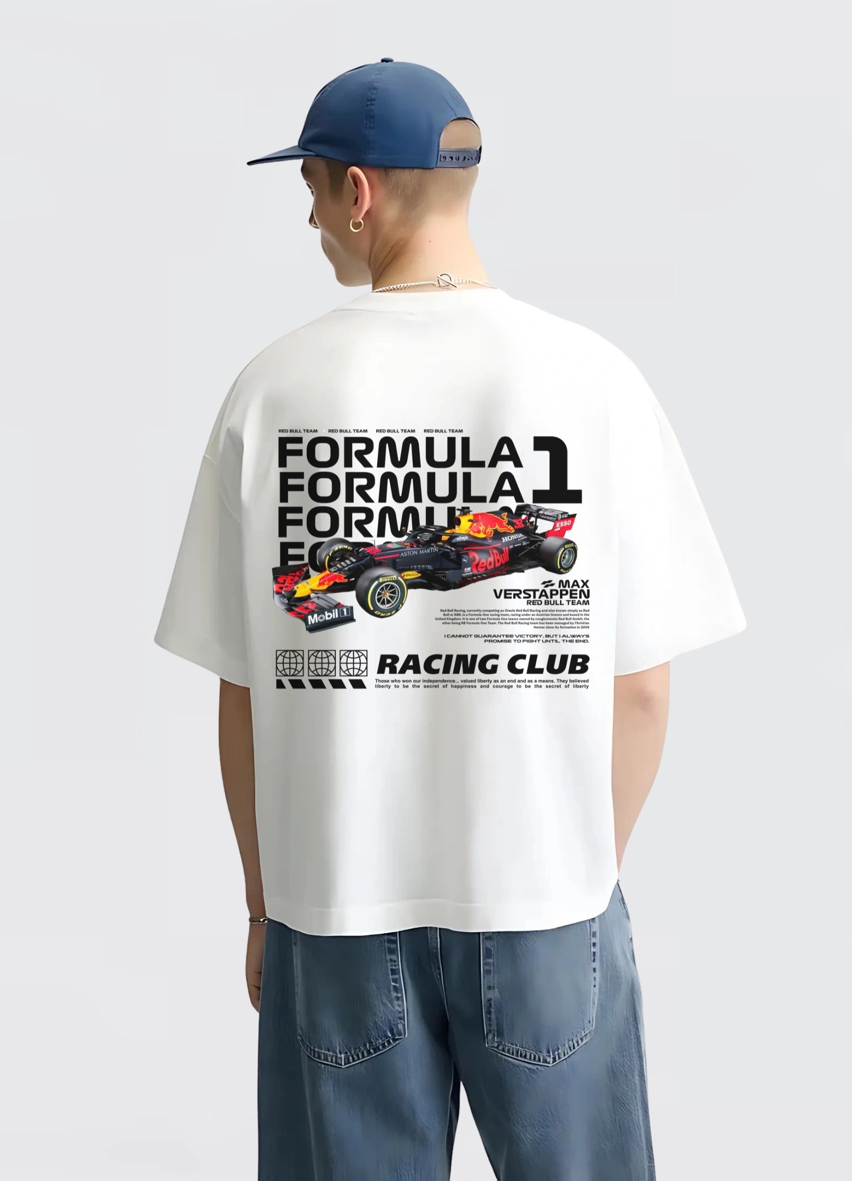 Max Verstappen Red bull Team Oversized T-shirt Off - white - Strells