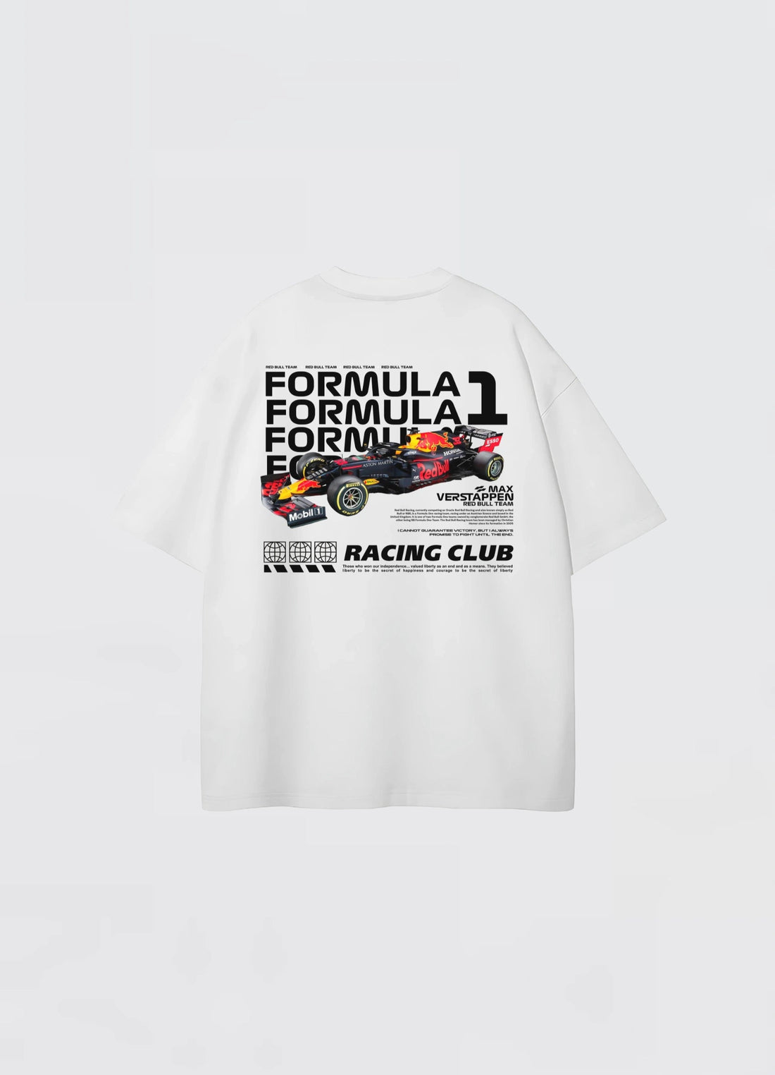 Max Verstappen Red bull Team Oversized T-shirt Off - white - Strells