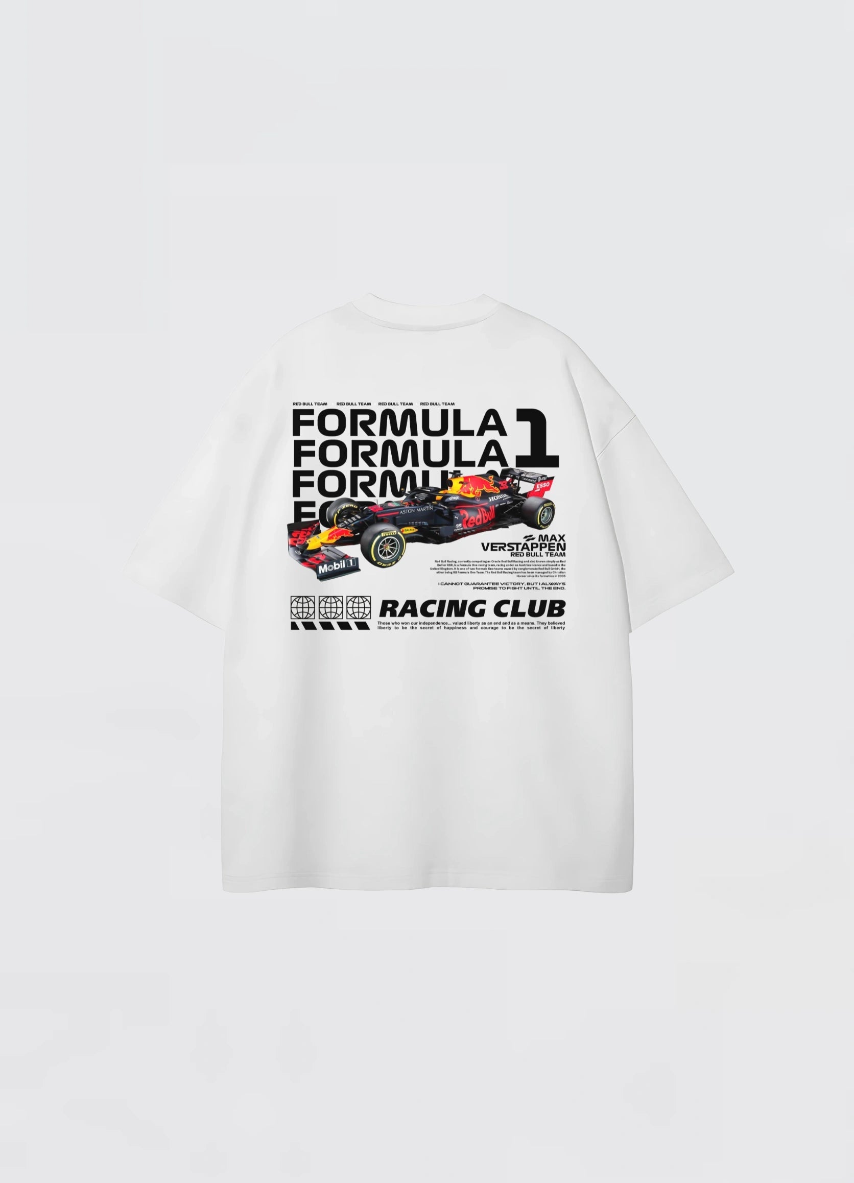 Max Verstappen Red bull Team Oversized T-shirt Off - white - Strells