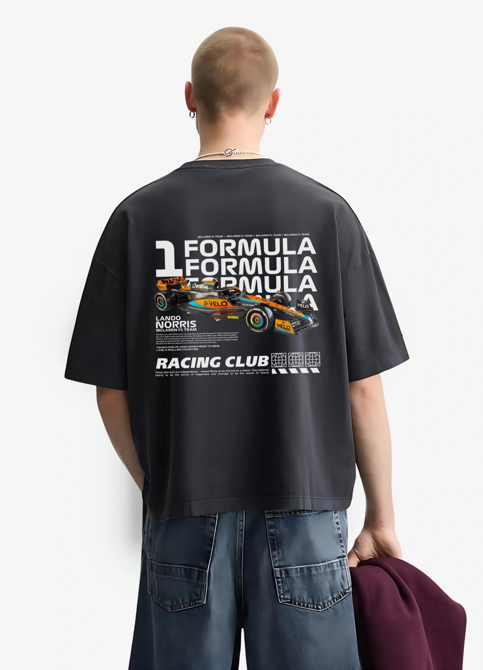 Mclaren Formula 1 Team Oversized T-shirt Black - Strells