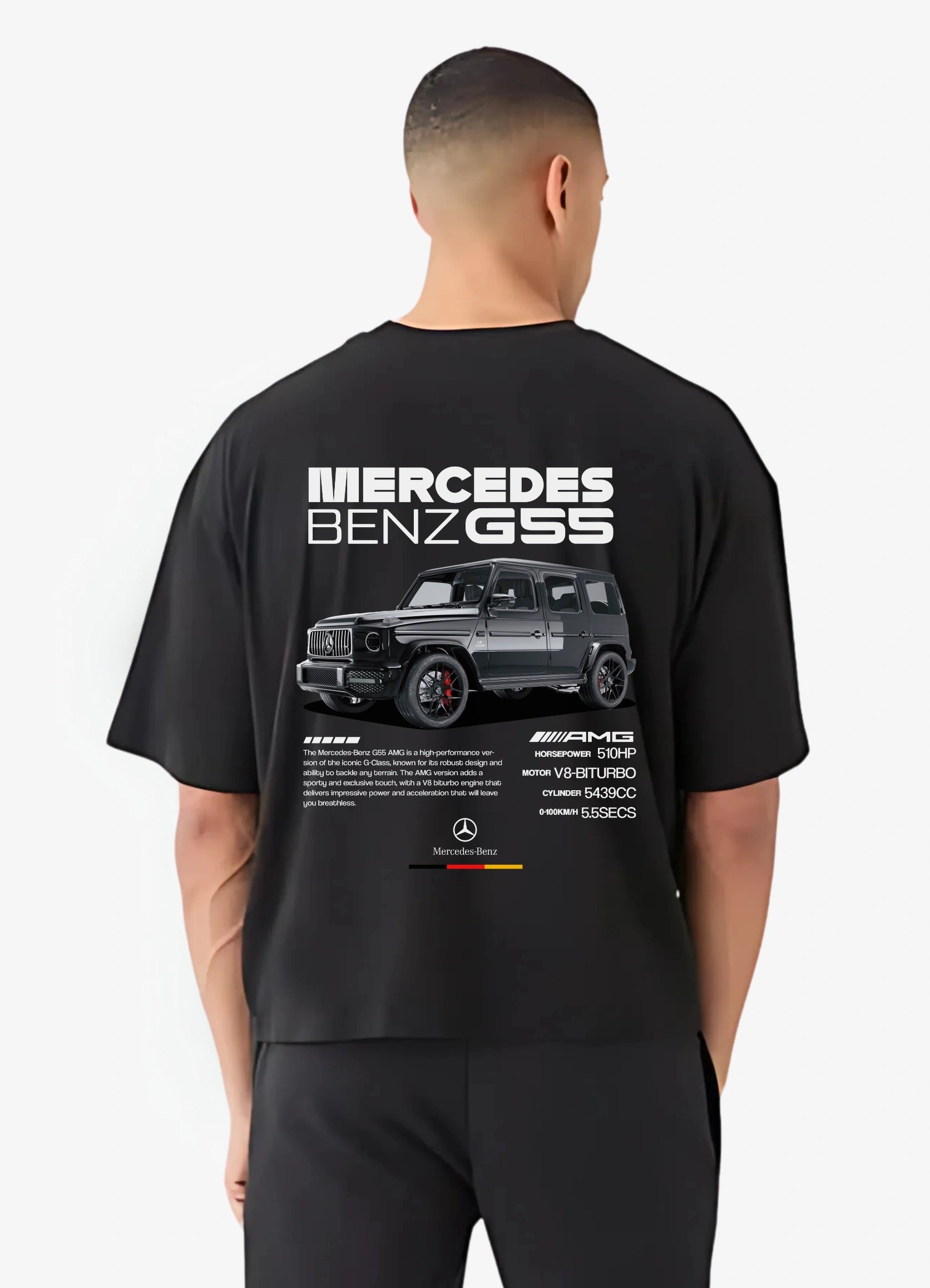 Mercedes AMG G55 Oversized T-shirt Black - Strells
