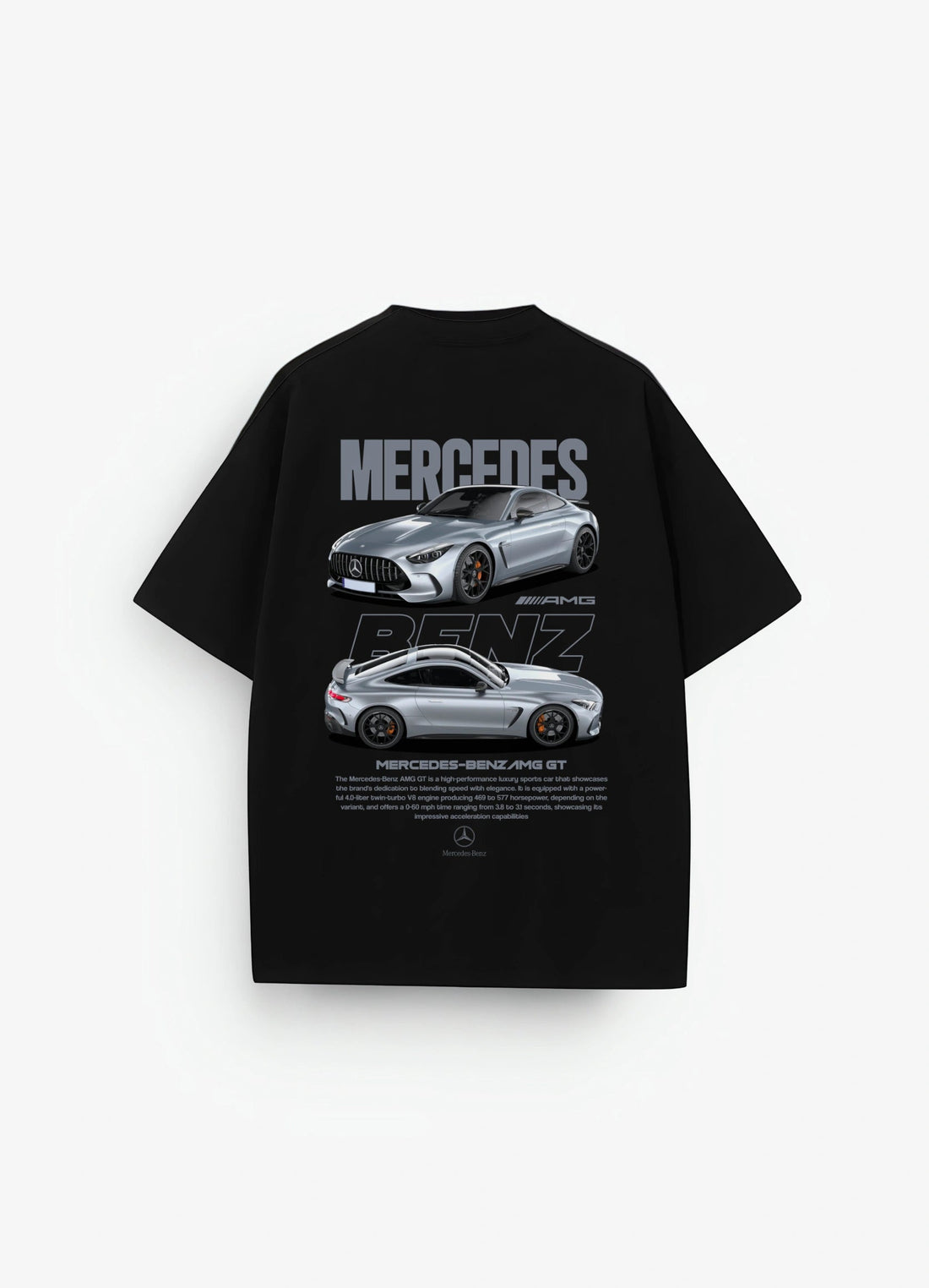 Mercedes AMG GT Oversized T-shirt Black - Strells