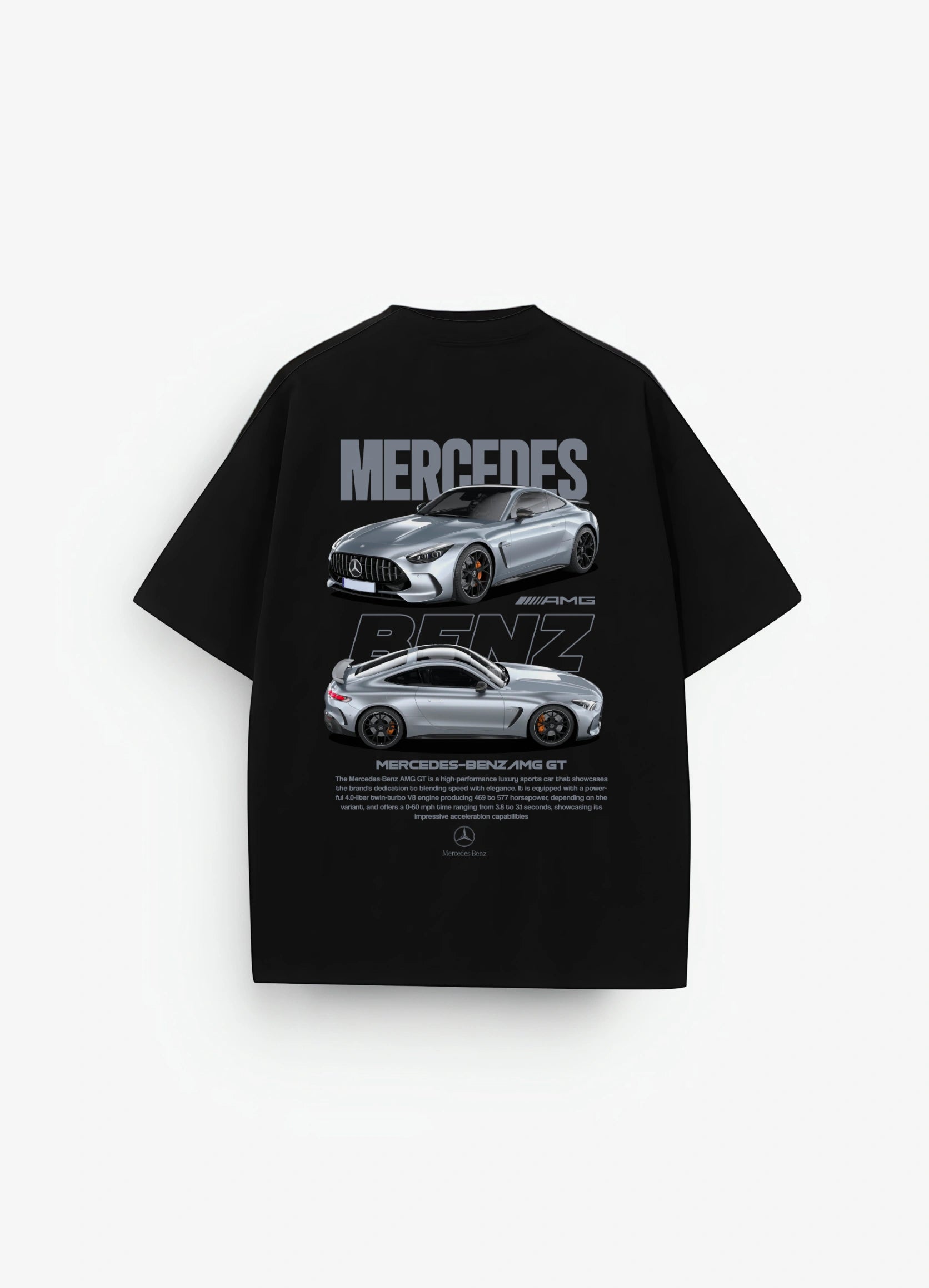 Mercedes AMG GT Oversized T-shirt Black - Strells