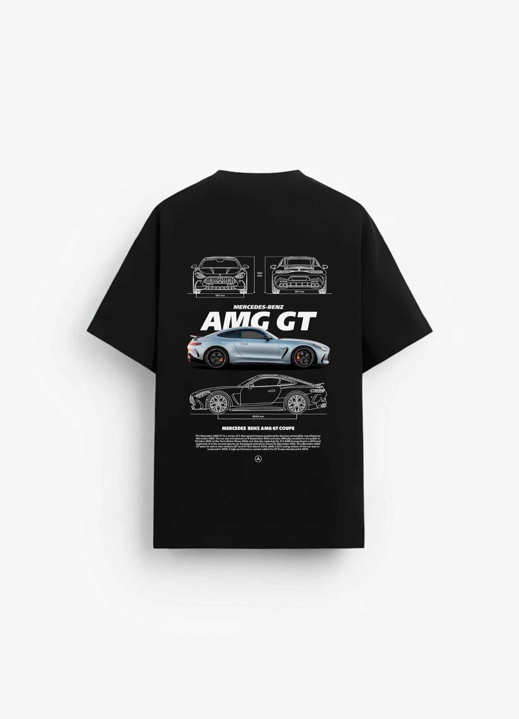 Mercedes AMG GT Oversized T-shirt Black - Strells