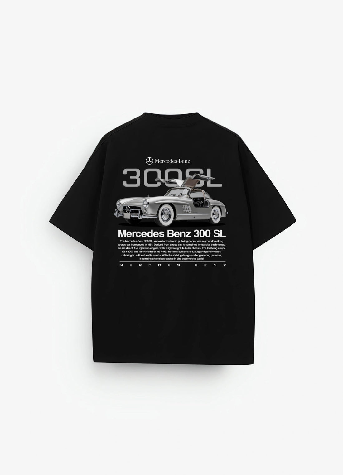 Mercedes Benz 300 SL Oversized T-shirt Black - Strells
