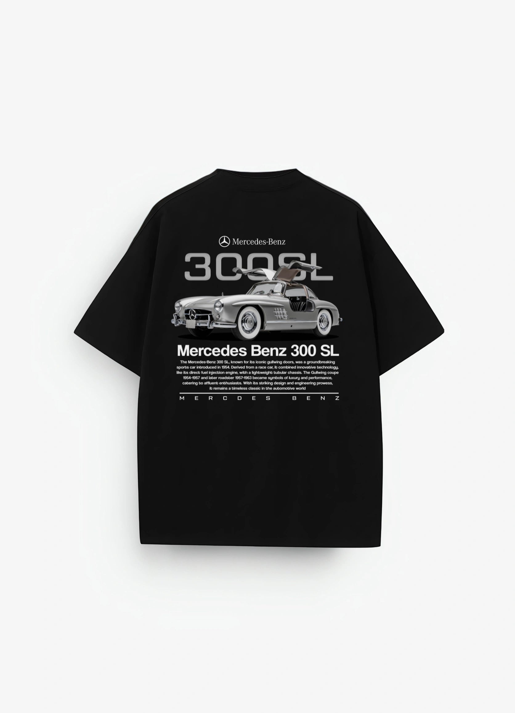 Mercedes Benz 300 SL Oversized T-shirt Black - Strells