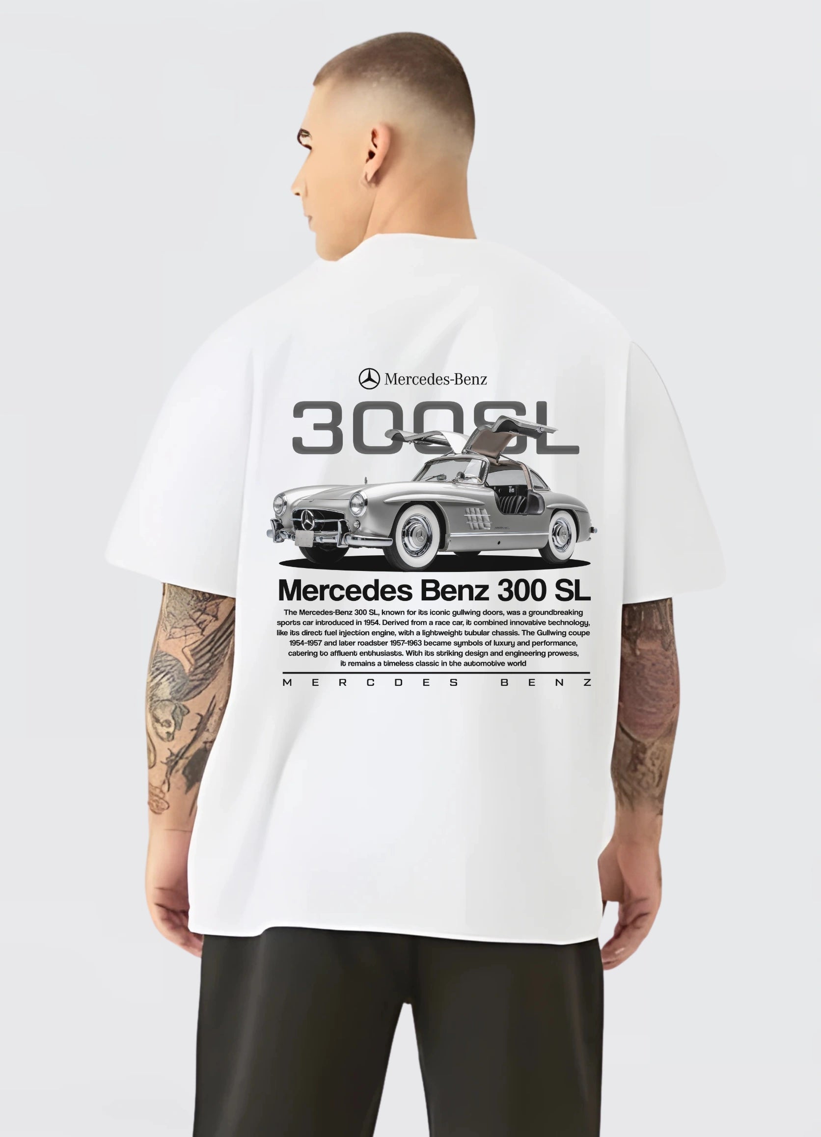 Mercedes Benz 300 SL Oversized T-shirt Off - white - Strells