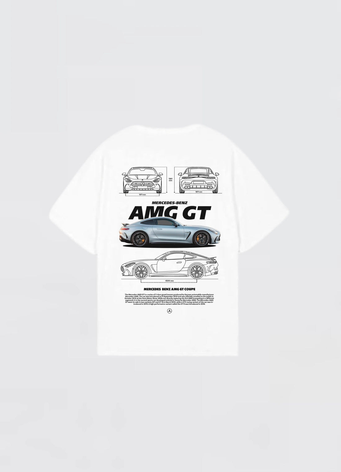 Mercedes Benz AMG GT Coupe Oversized T-shirt Off - white - Strells
