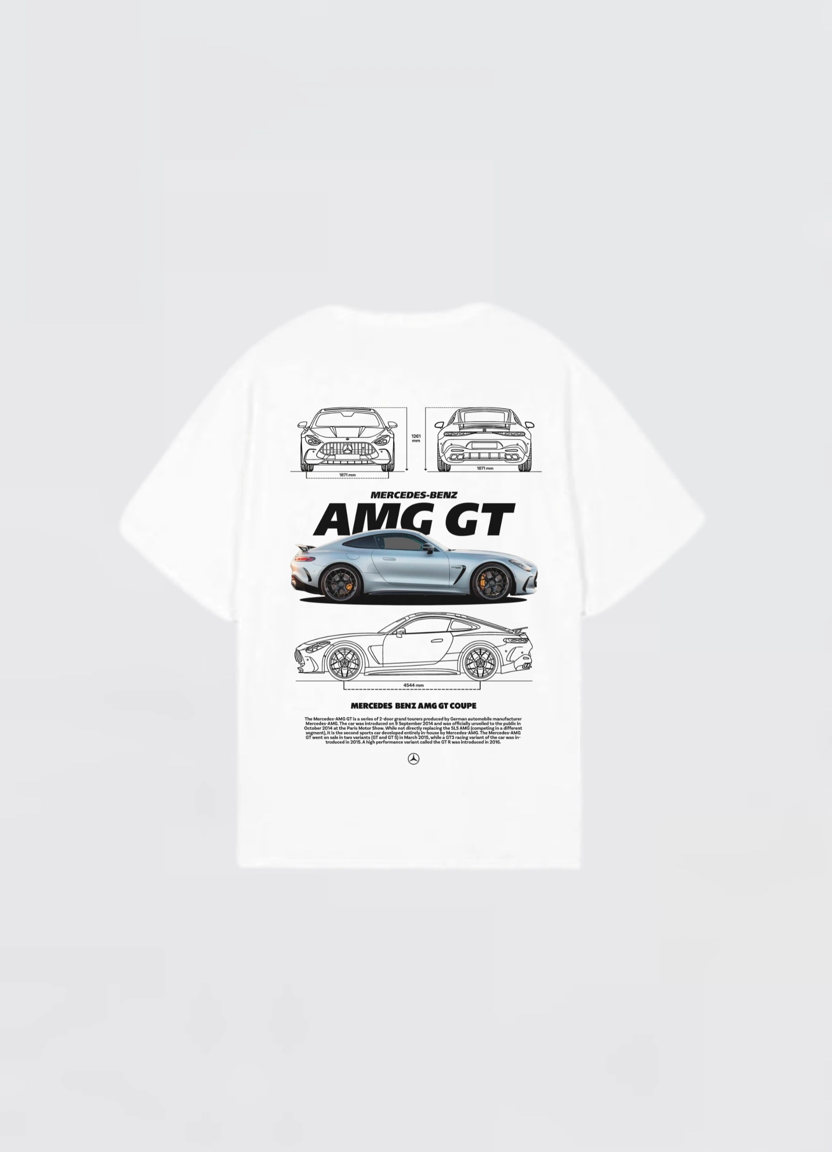 Mercedes Benz AMG GT Coupe Oversized T-shirt Off - white - Strells