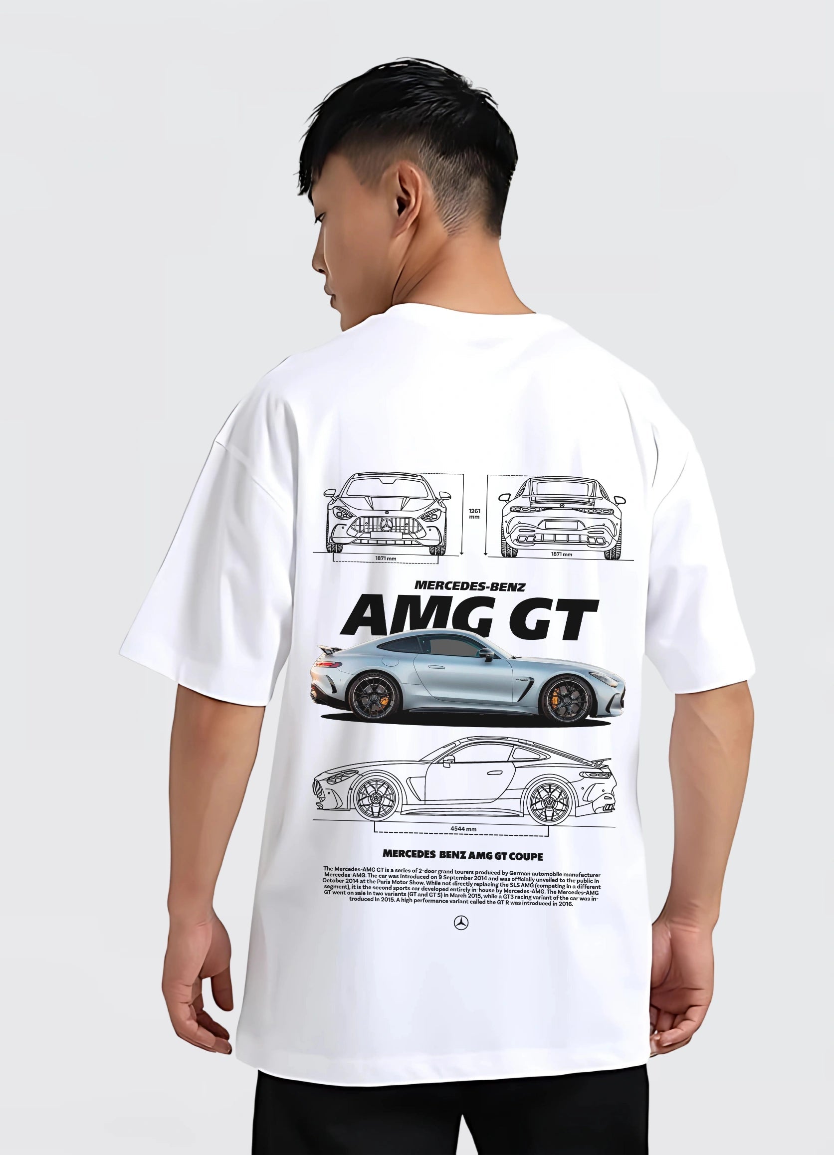 Mercedes Benz AMG GT Coupe Oversized T-shirt Off - white - Strells