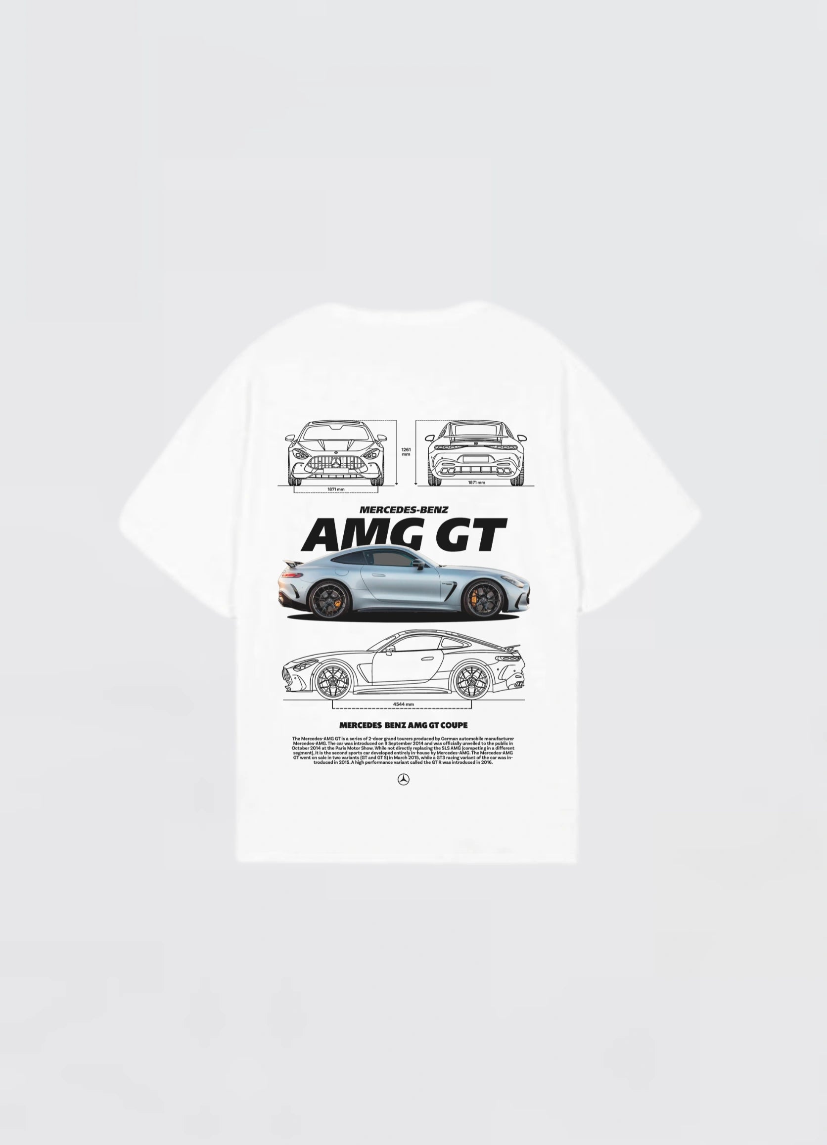 Mercedes Benz AMG GT Coupe Oversized T-shirt Off - white - Strells