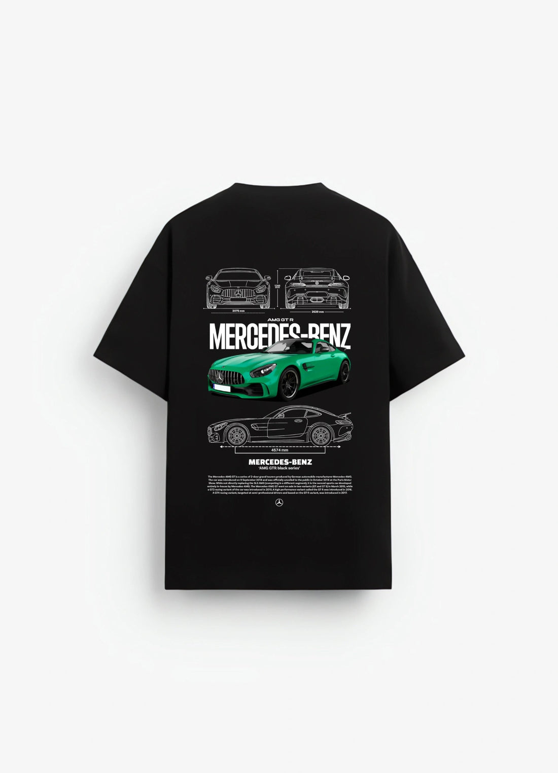 Mercedes Benz AMG GTR Oversized T-shirt Black - Strells