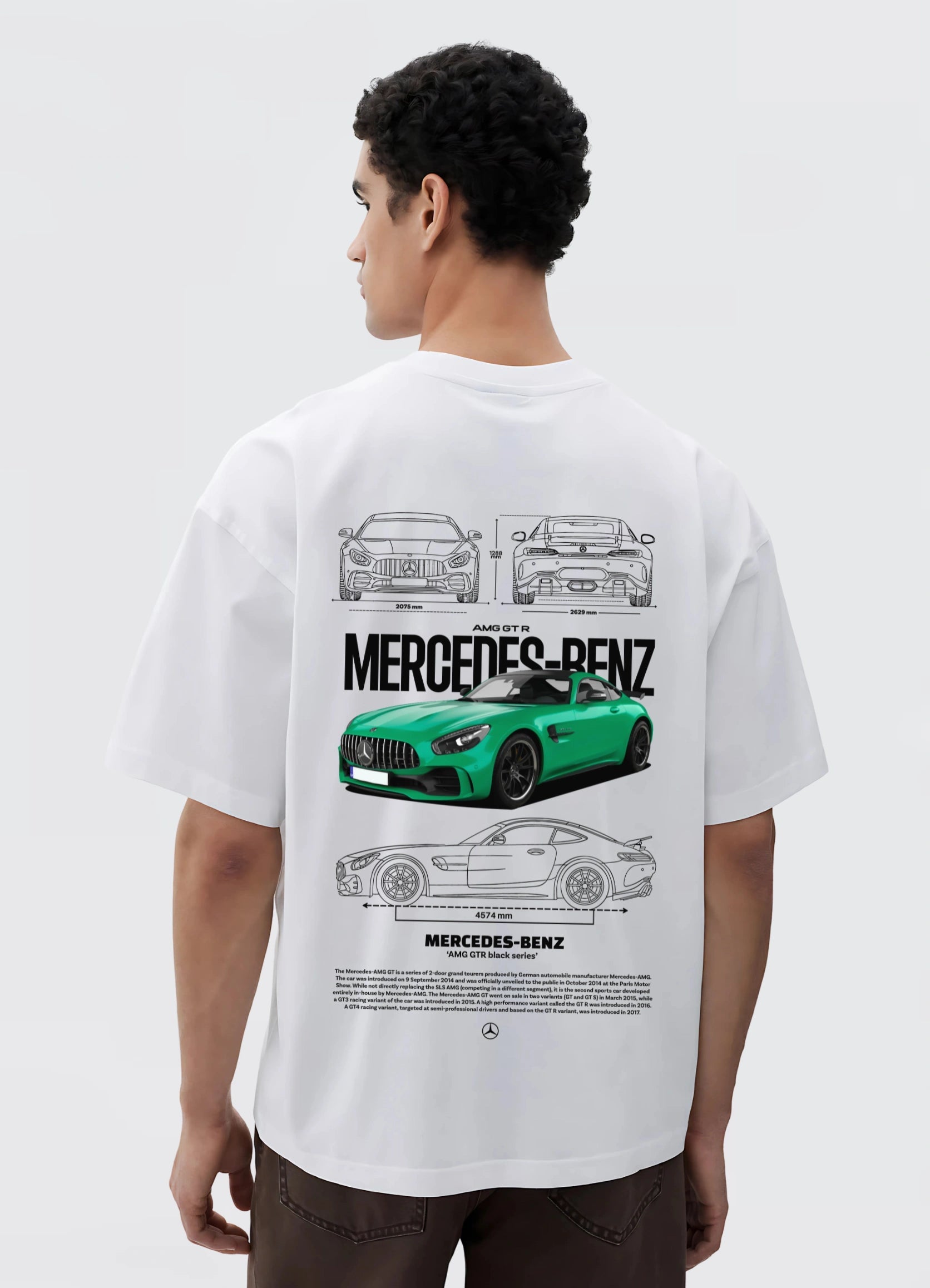 Mercedes Benz AMG GTR Oversized T-shirt Off - white - Strells