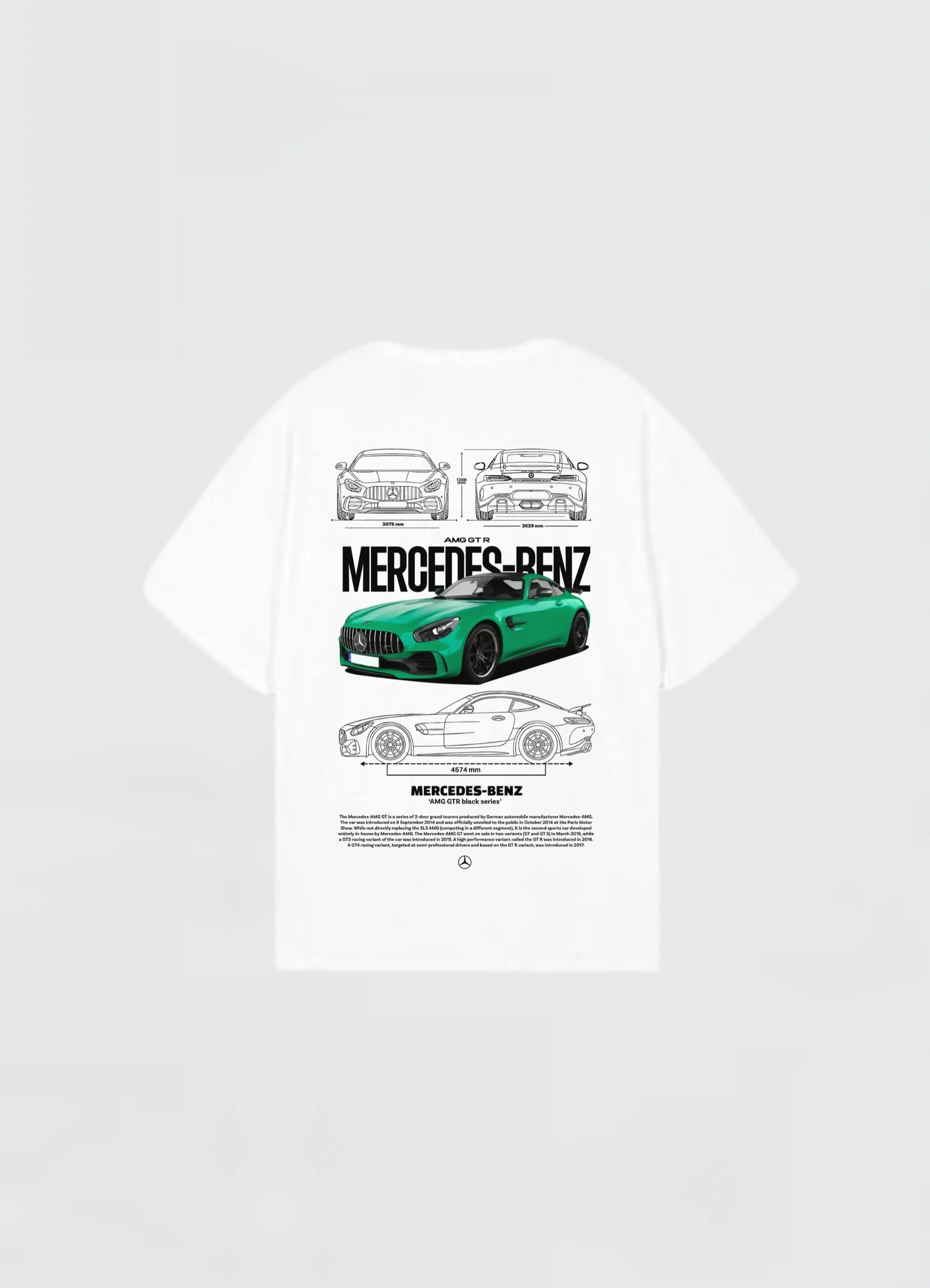 Mercedes Benz AMG GTR Oversized T-shirt Off - white - Strells