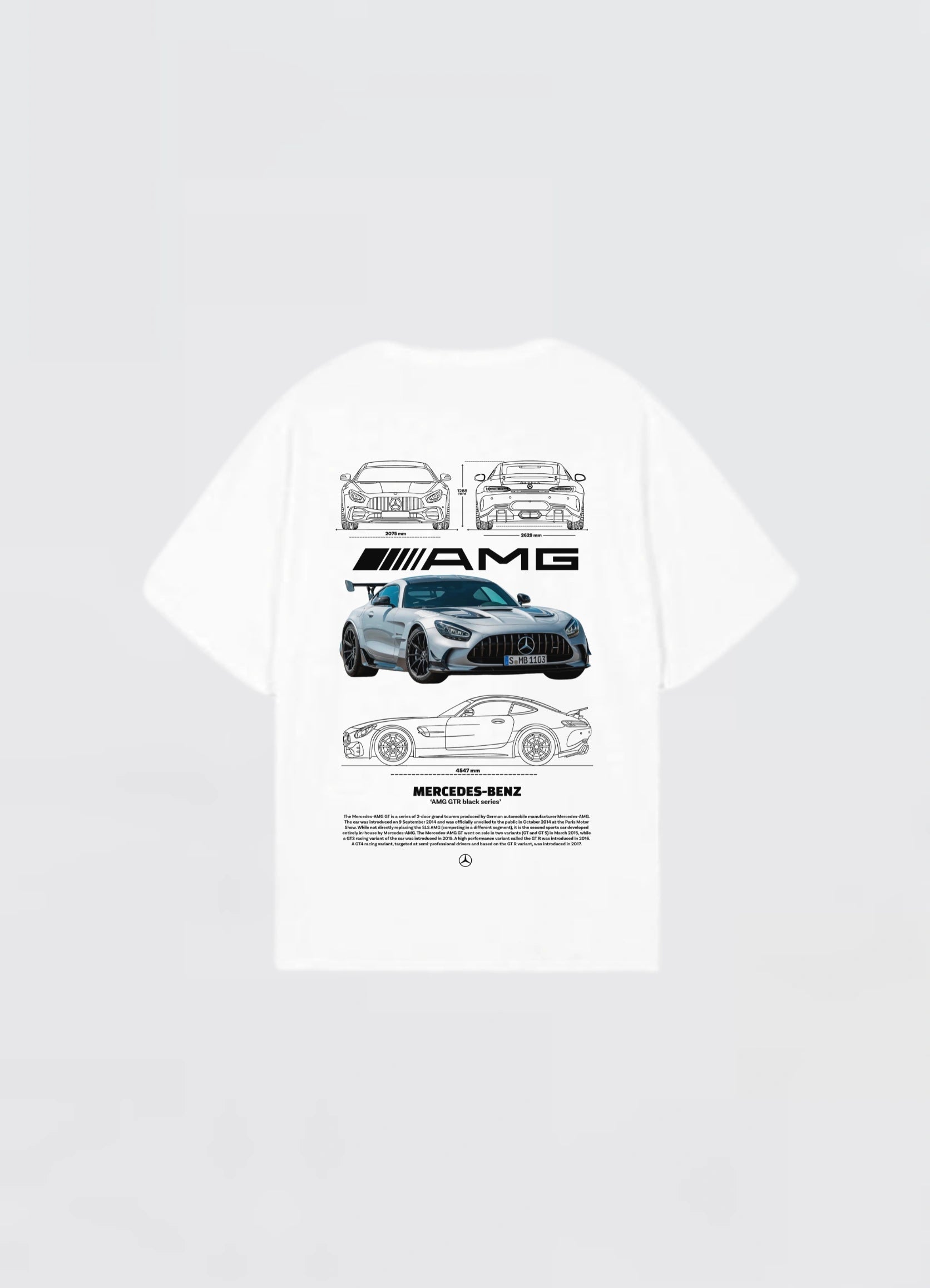 Mercedes Benz AMG GTR Oversized T-shirt Off - white - Strells