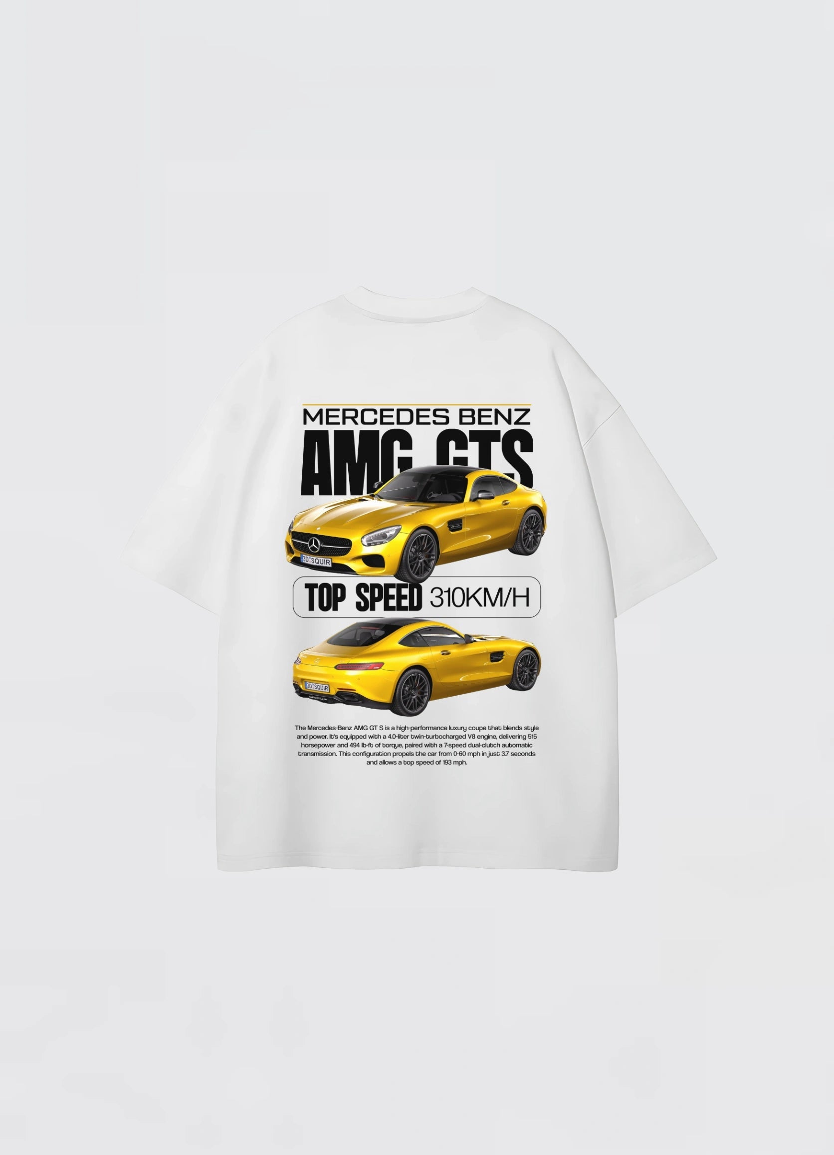 Mercedes Benz AMG GTS Oversized T-shirt Off - white - Strells