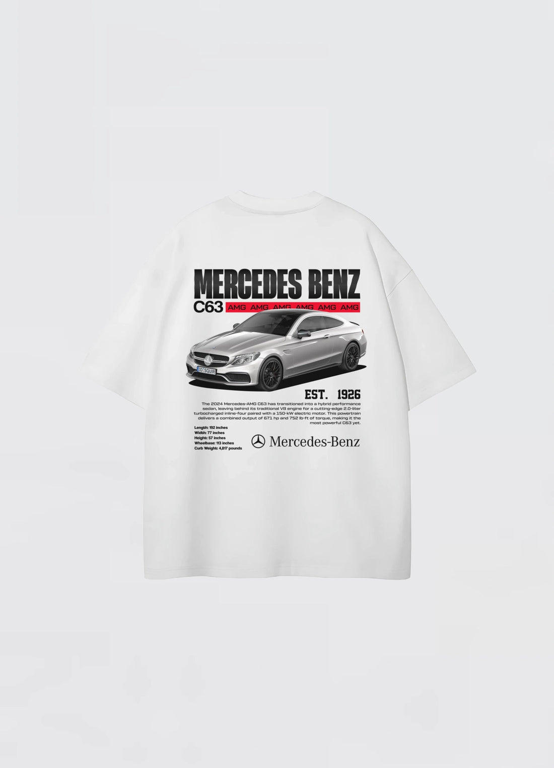 Mercedes Benz C63 Oversized T-shirt Off - white - Strells