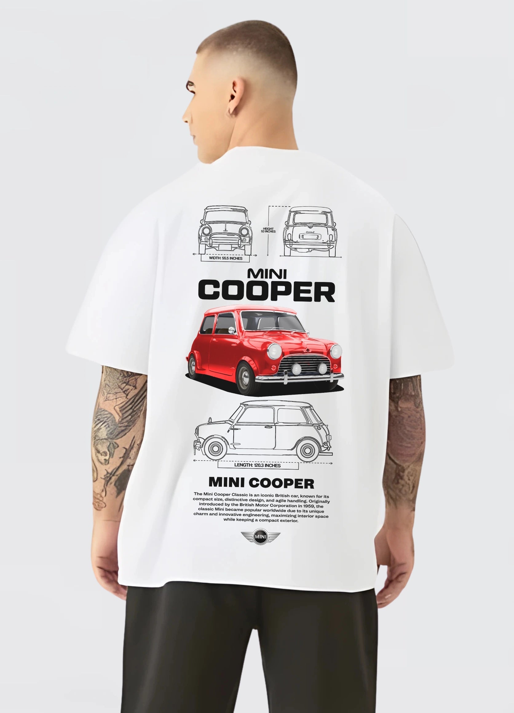 Mini Cooper Classic Oversized T-shirt Off - white - Strells