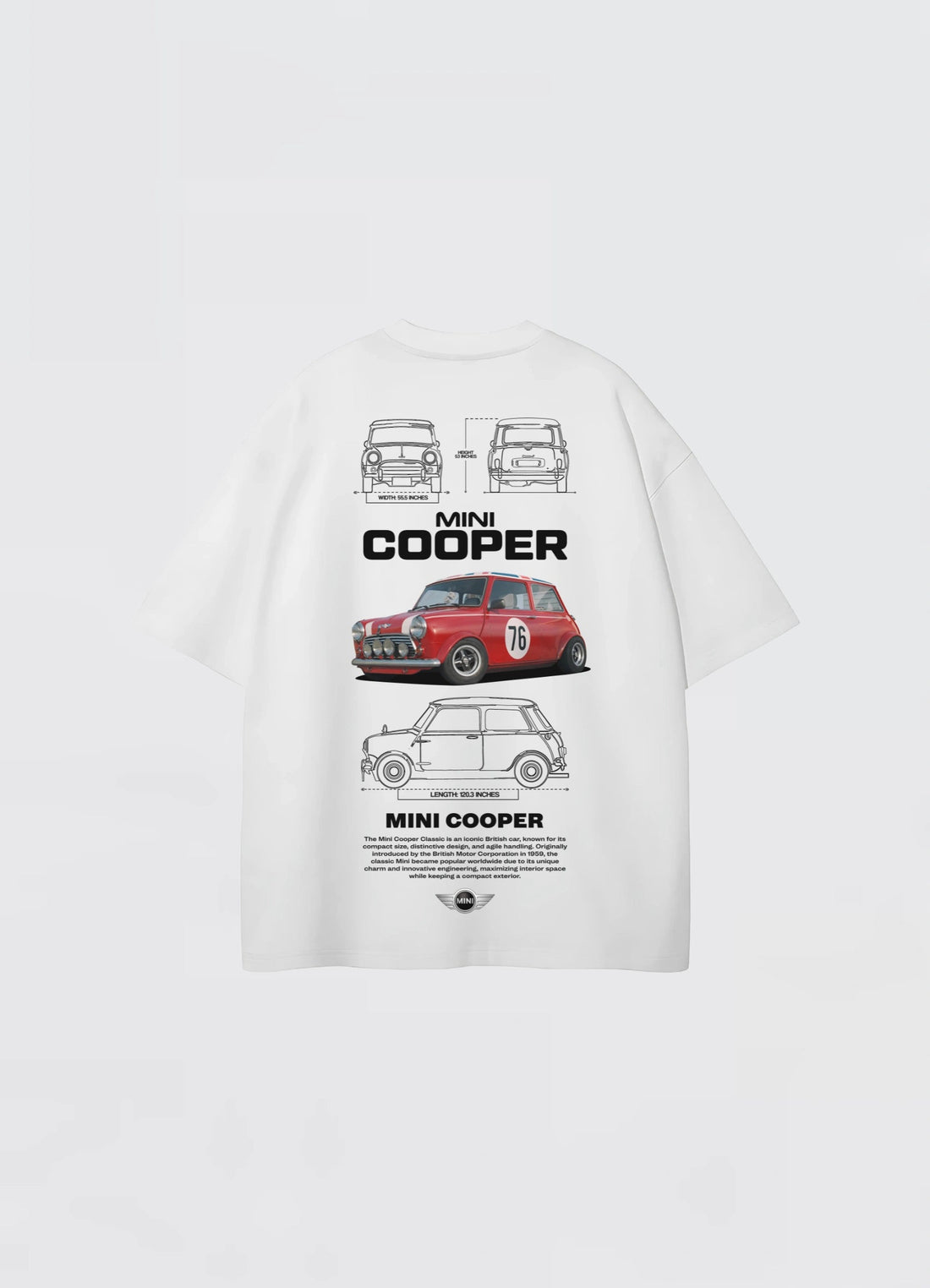 Mini Cooper Classic Oversized T-shirt Off - white - Strells